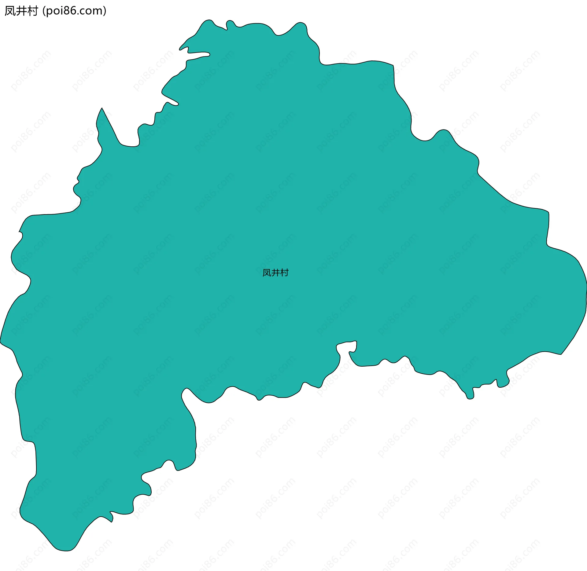 凤井村边界地图