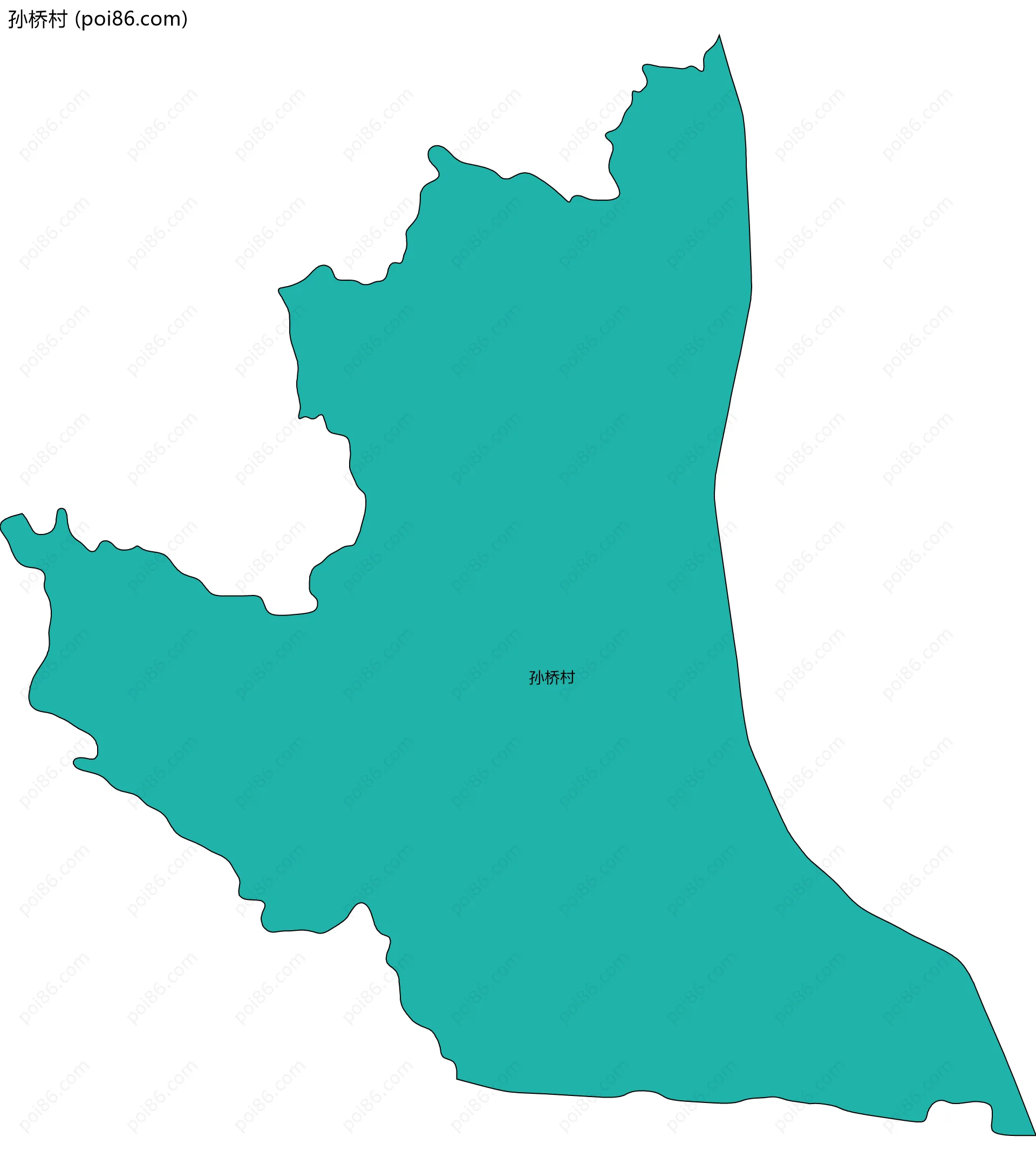 孙桥村边界地图