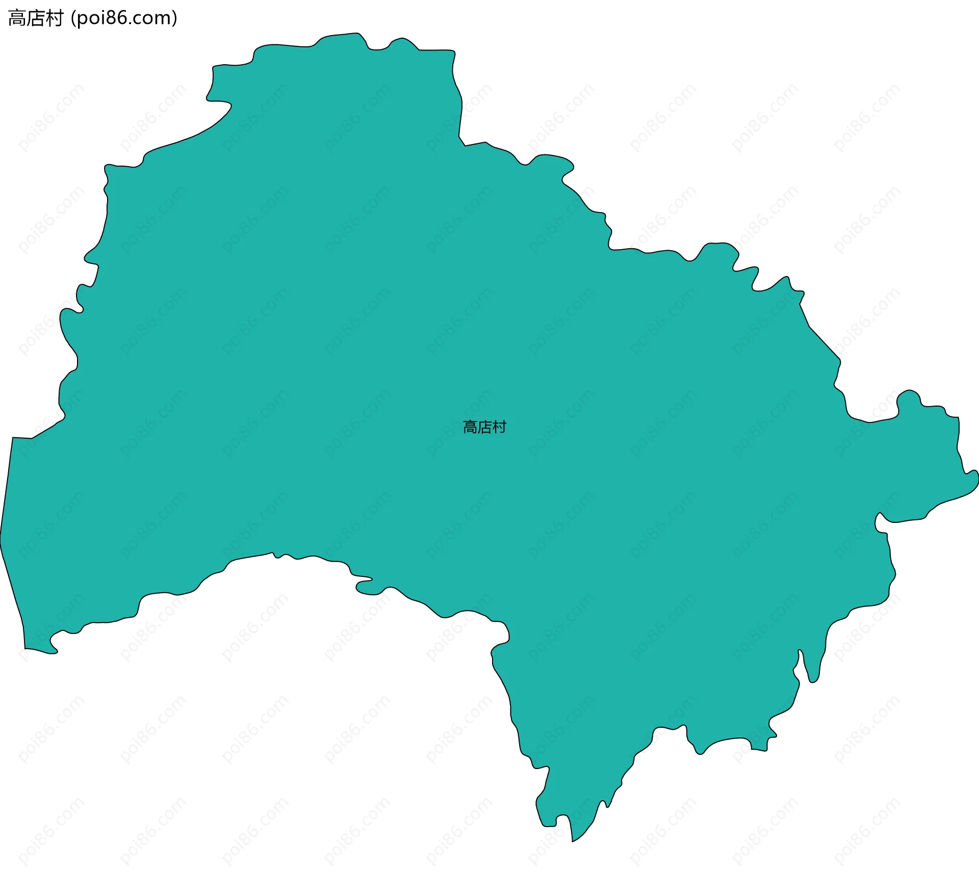 高店村边界地图