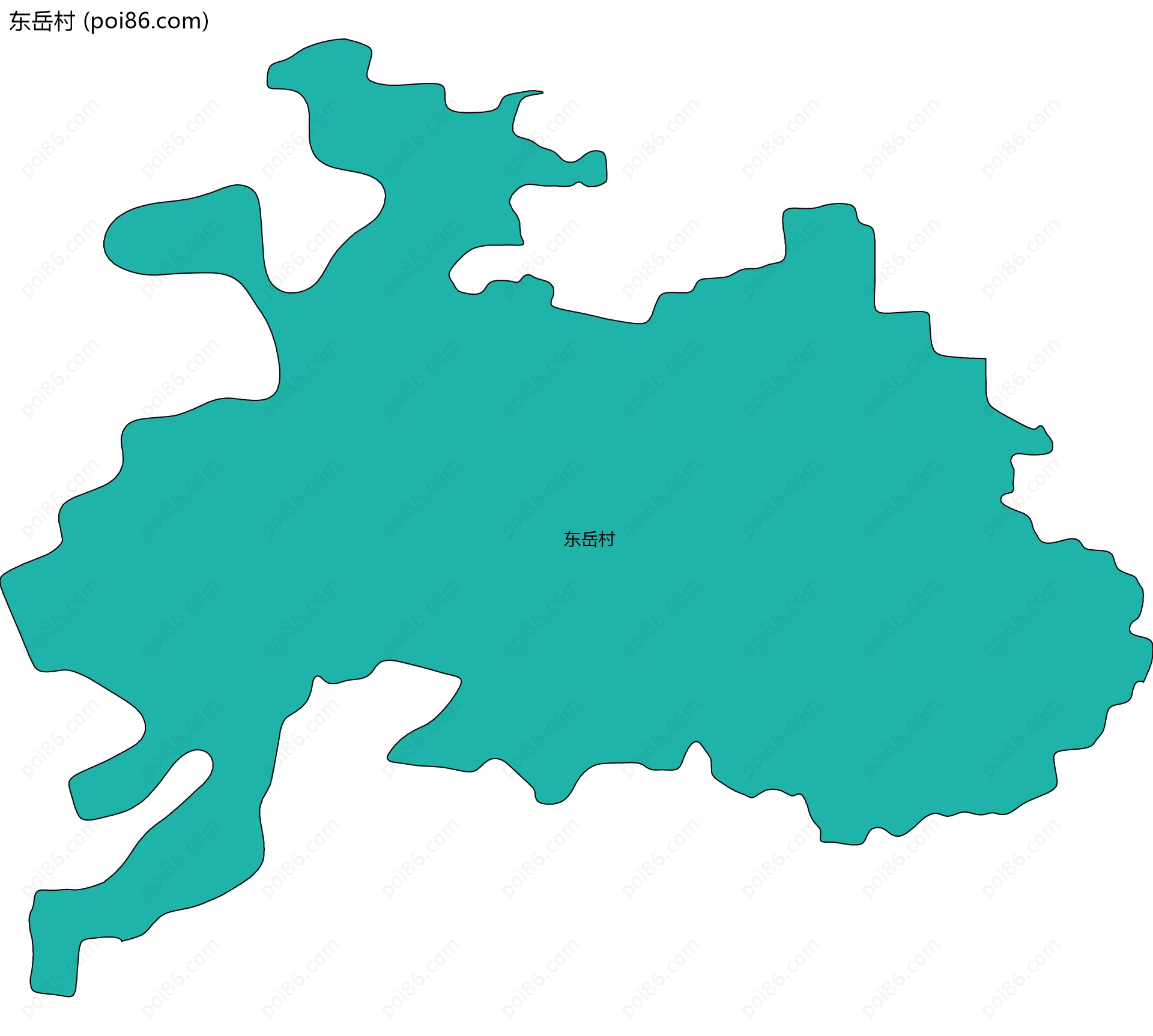 东岳村边界地图