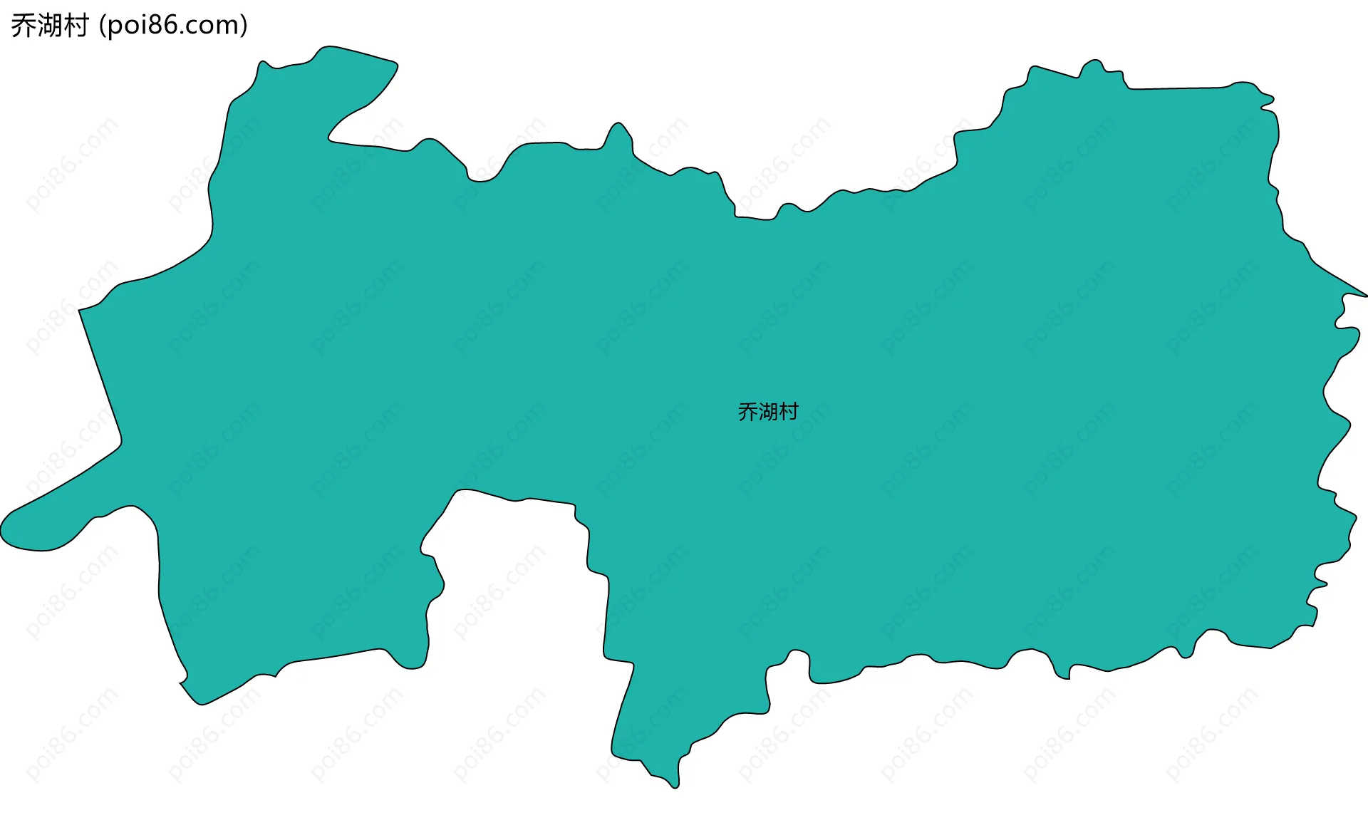 乔湖村边界地图