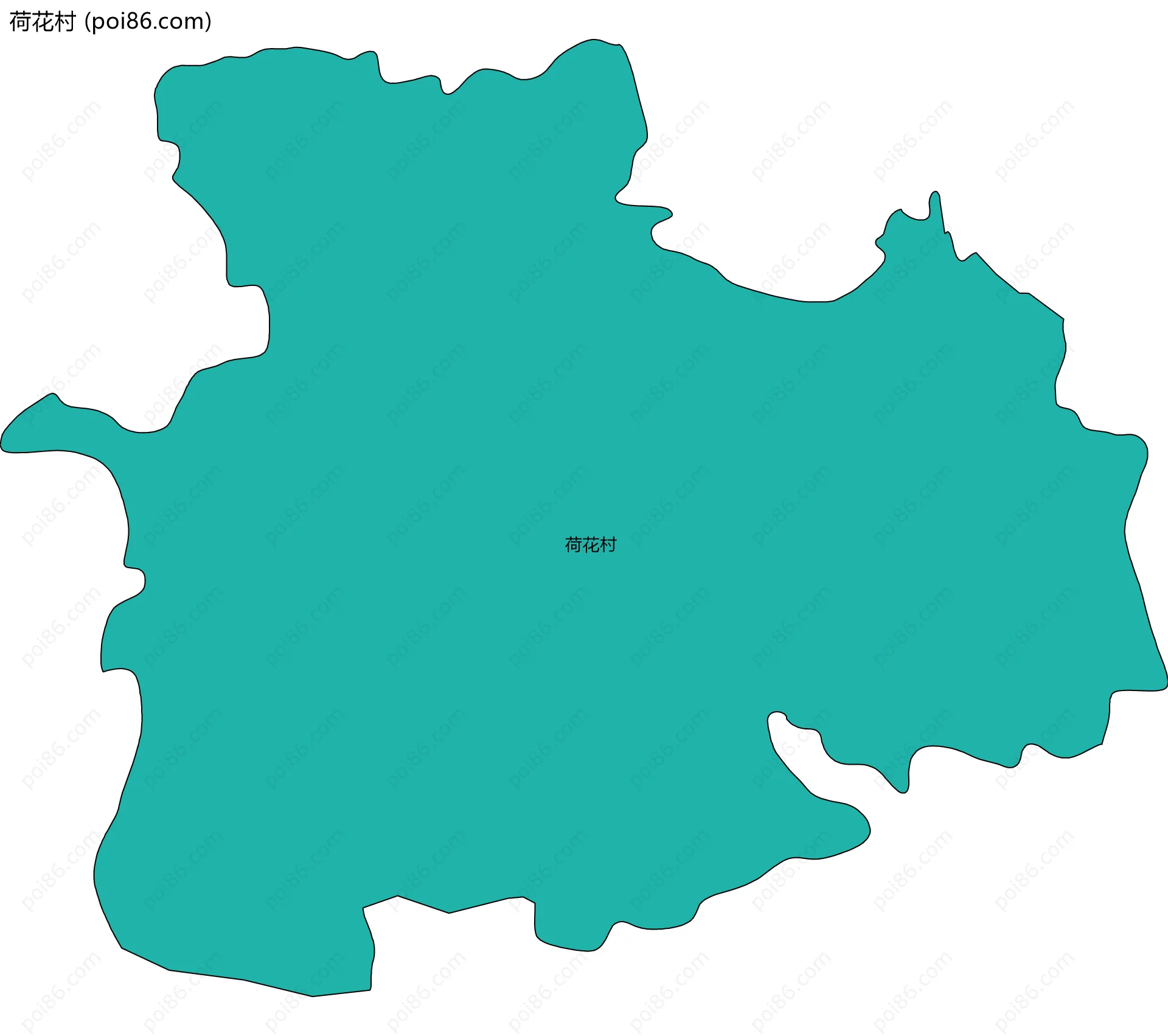 荷花村边界地图