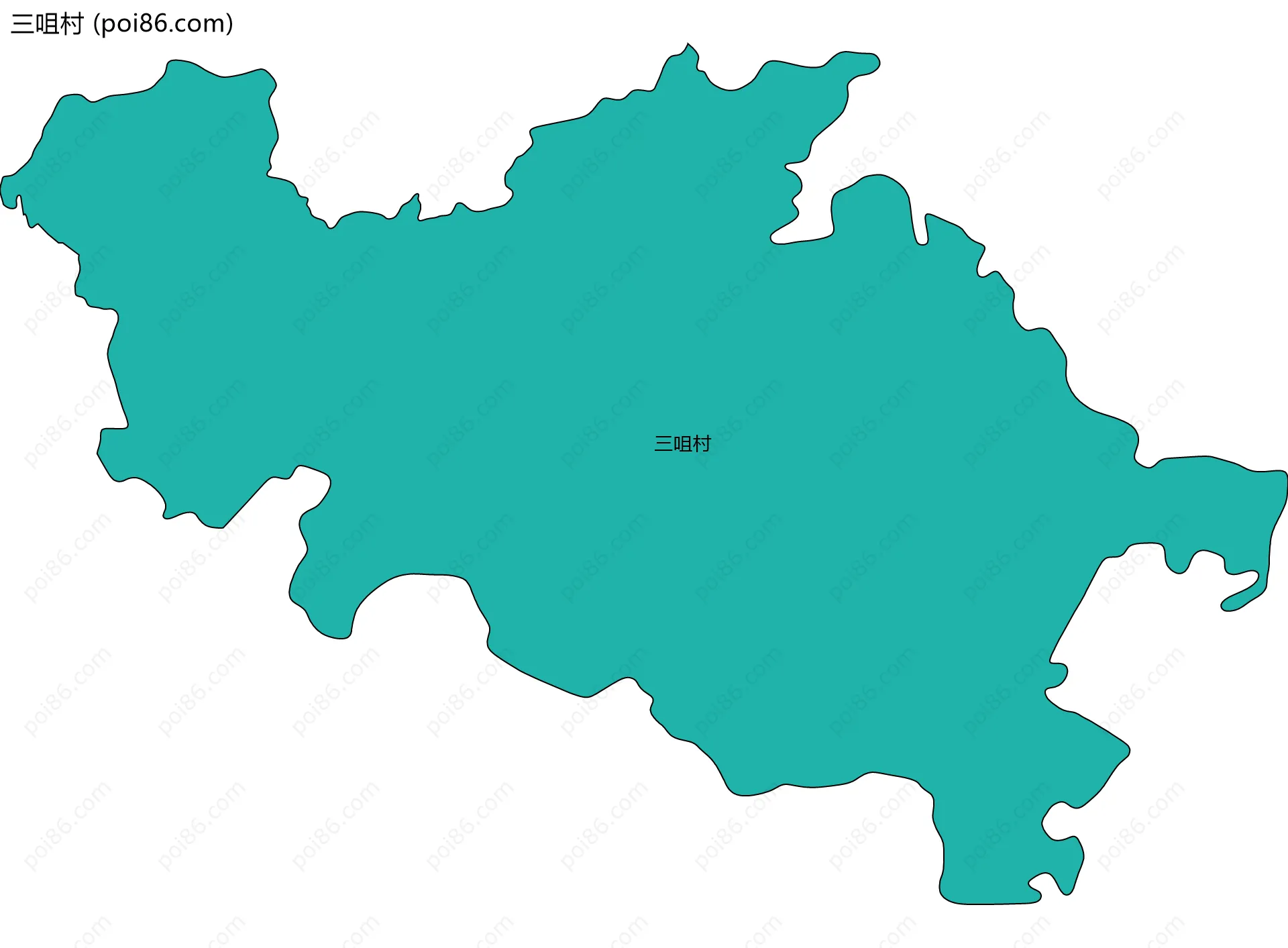 三咀村边界地图