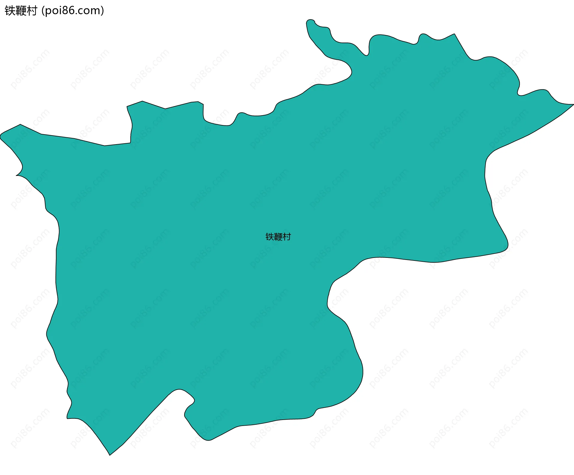 铁鞭村边界地图