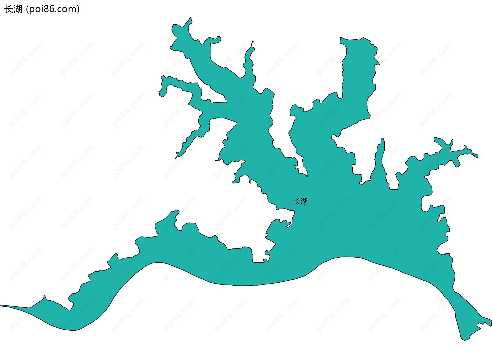 长湖边界地图