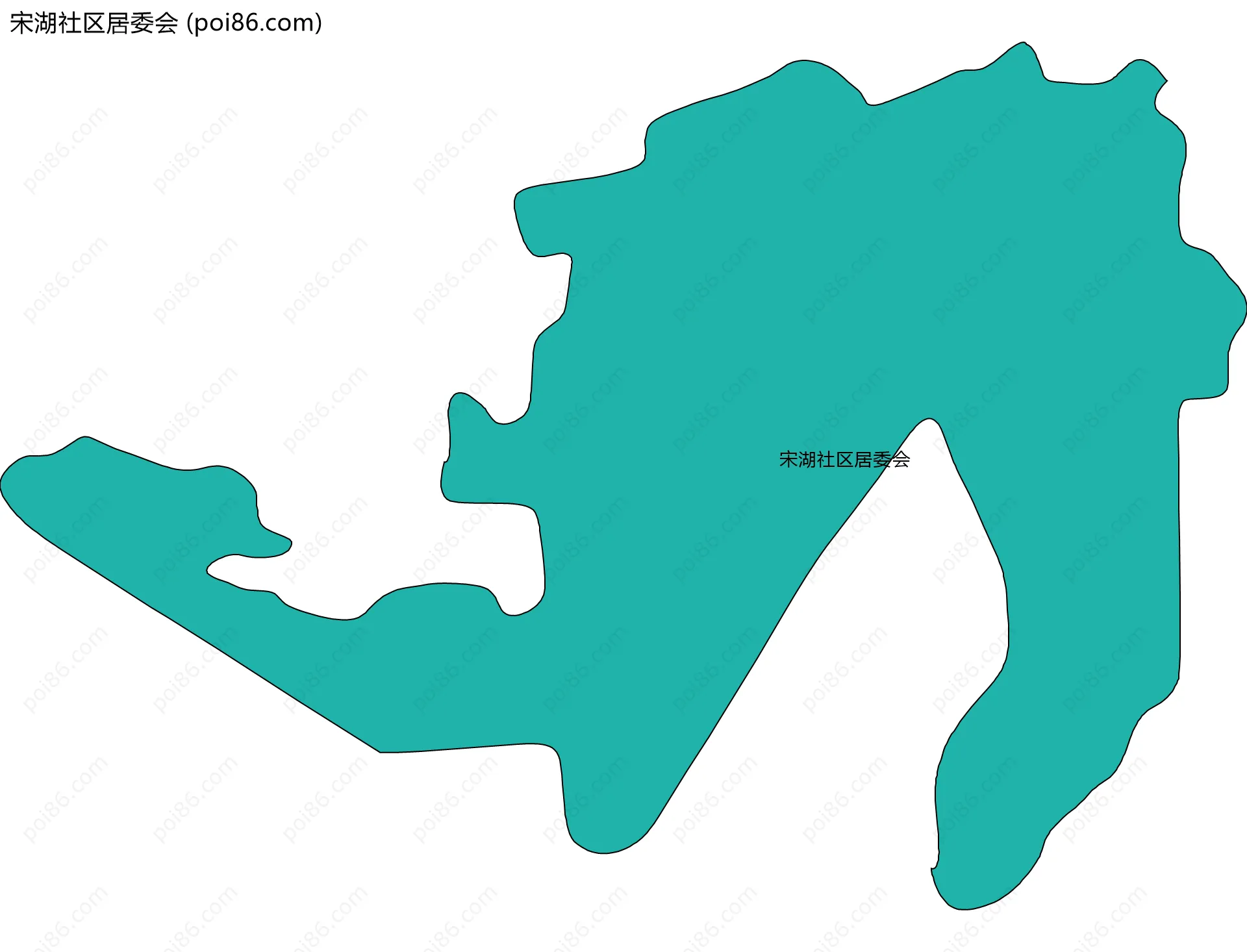 宋湖社区居委会边界地图