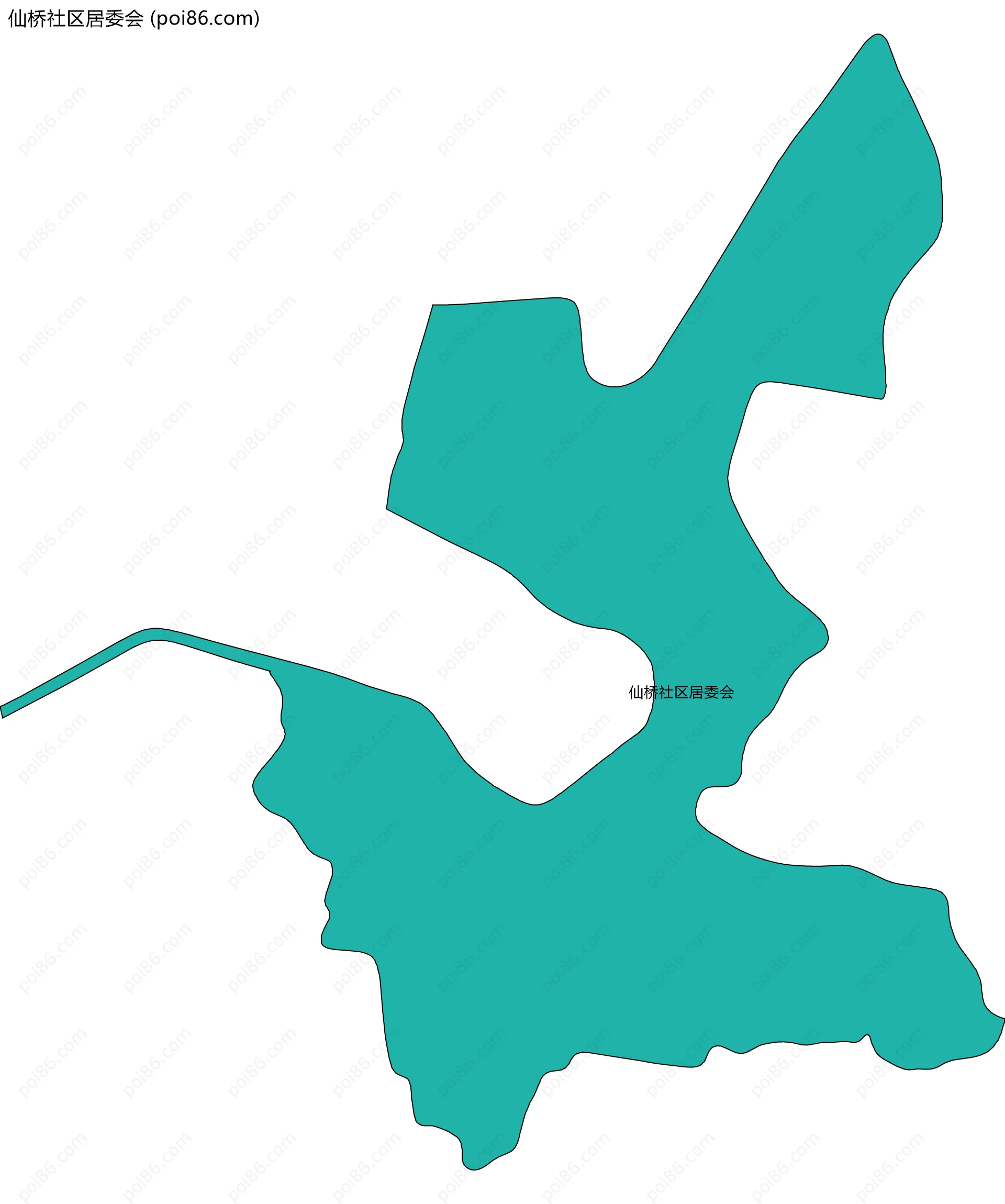 仙桥社区居委会边界地图