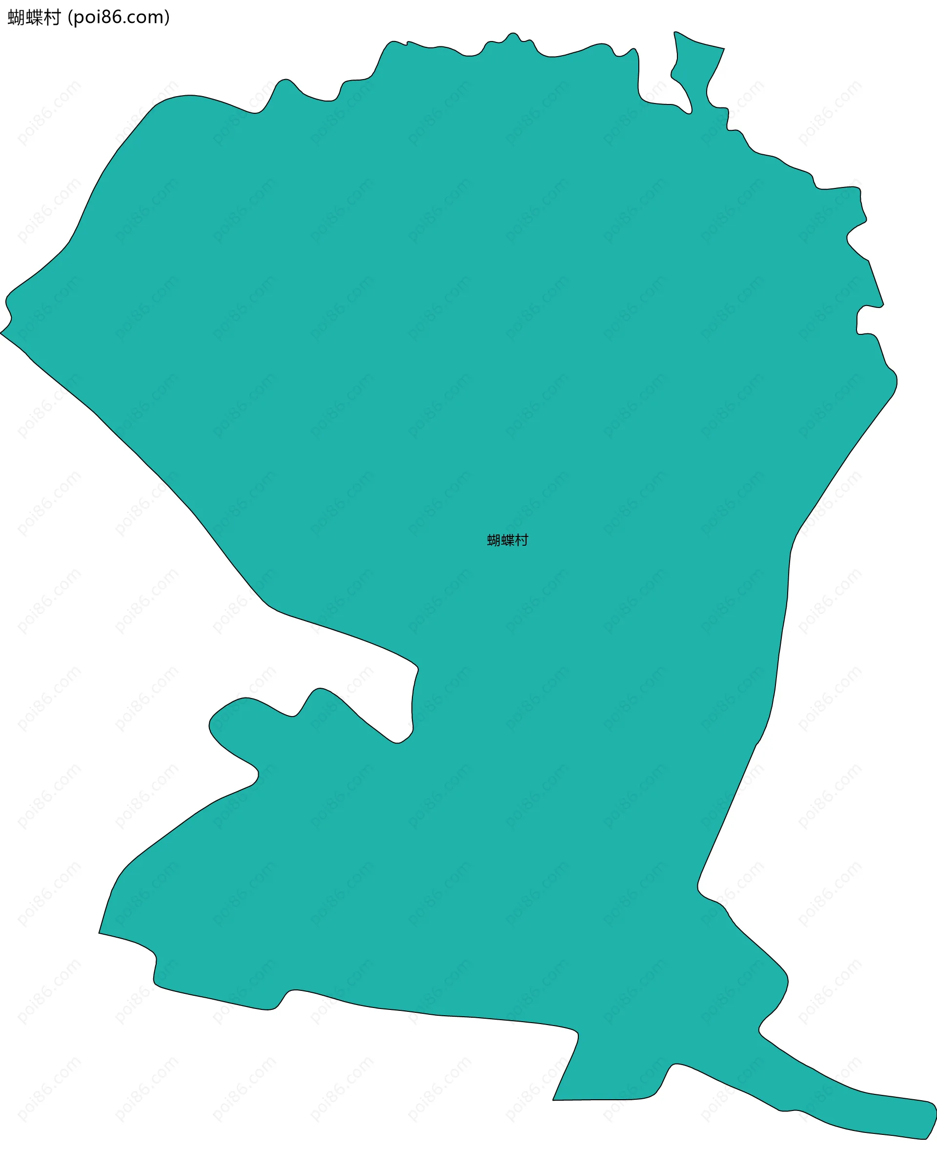 蝴蝶村边界地图