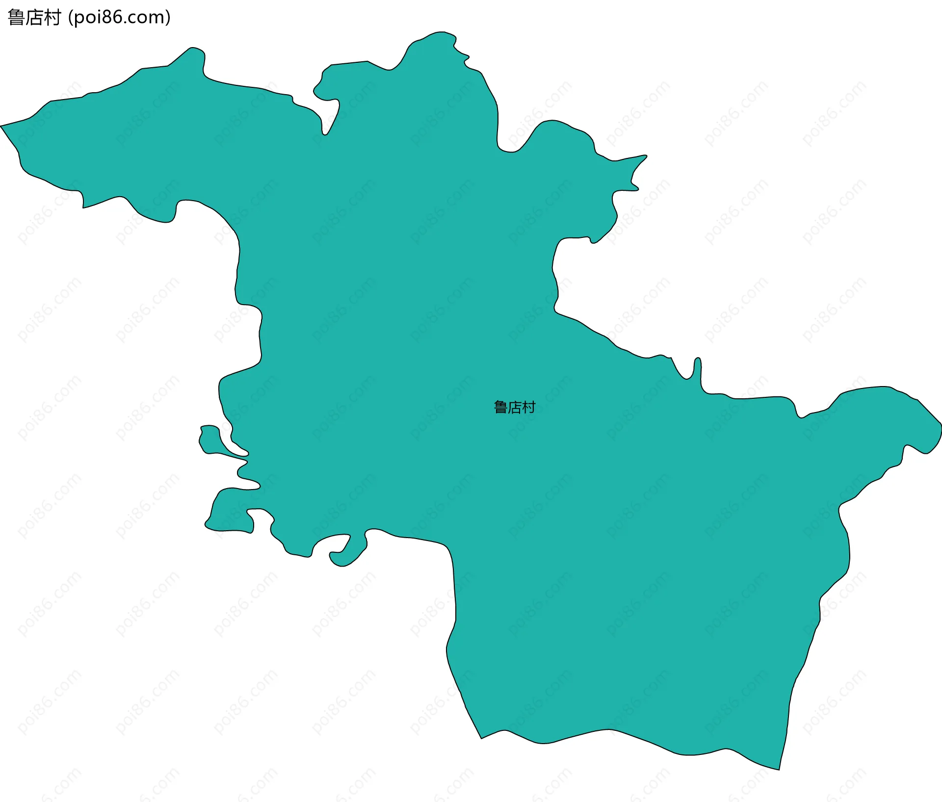 鲁店村边界地图