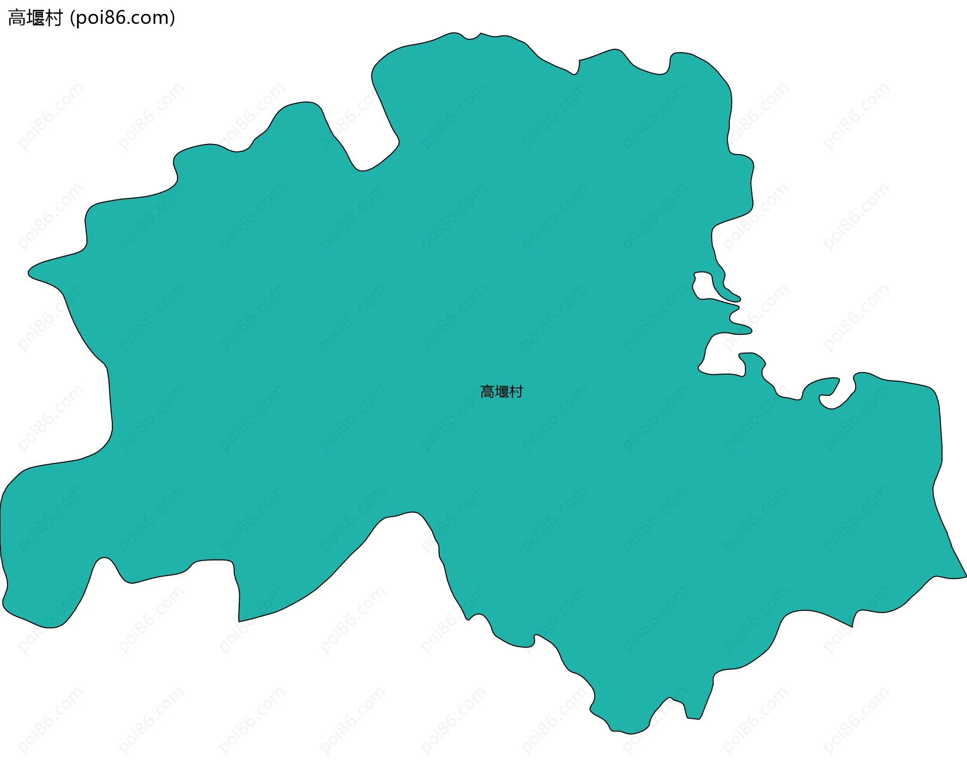 高堰村边界地图