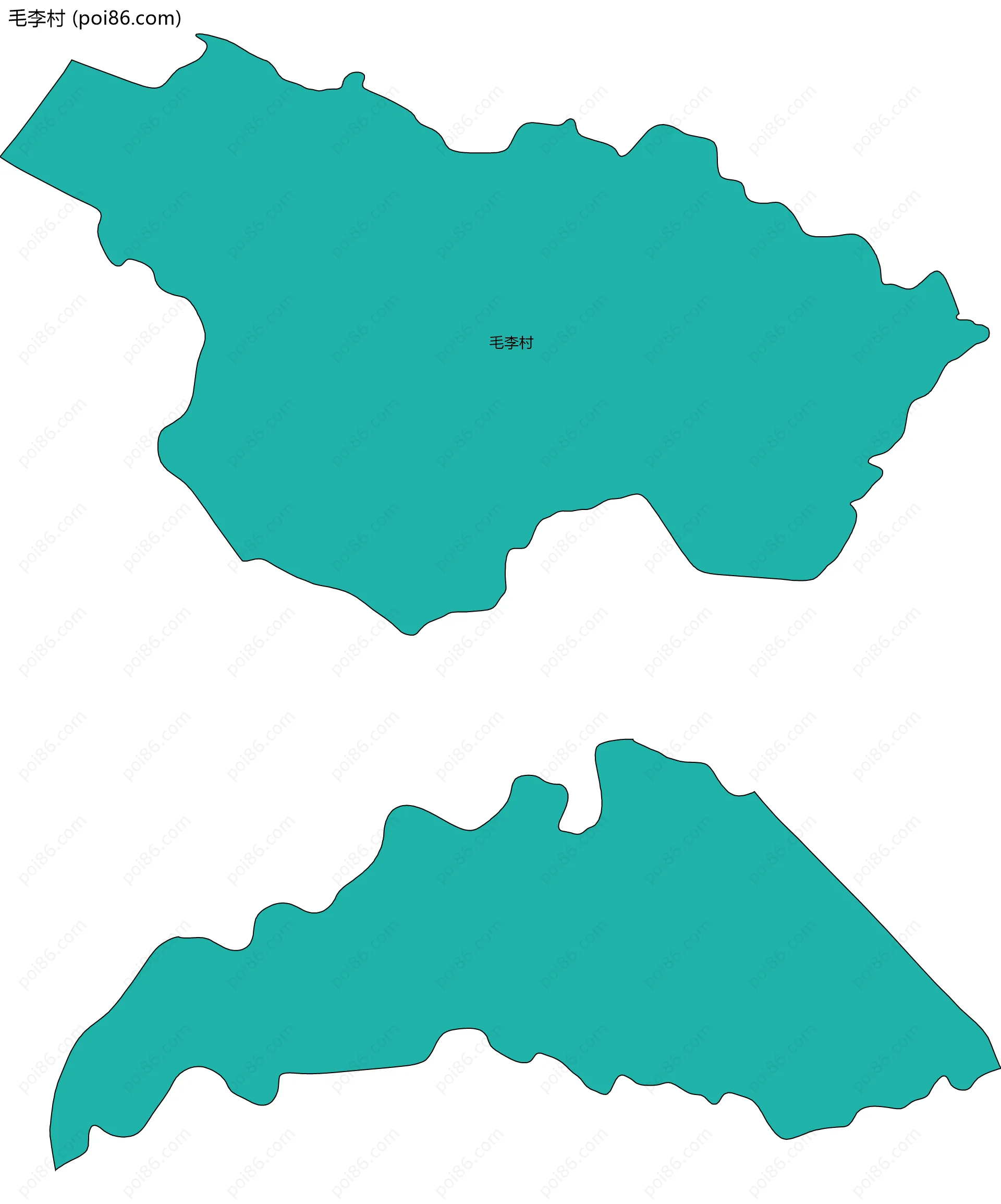 毛李村边界地图