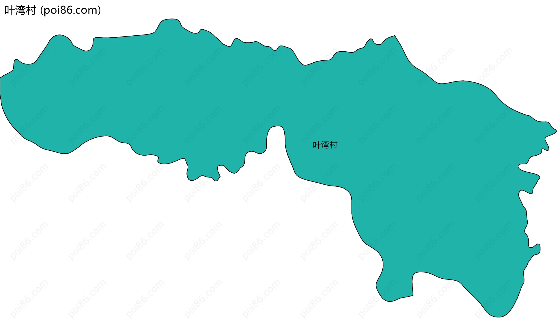 叶湾村边界地图