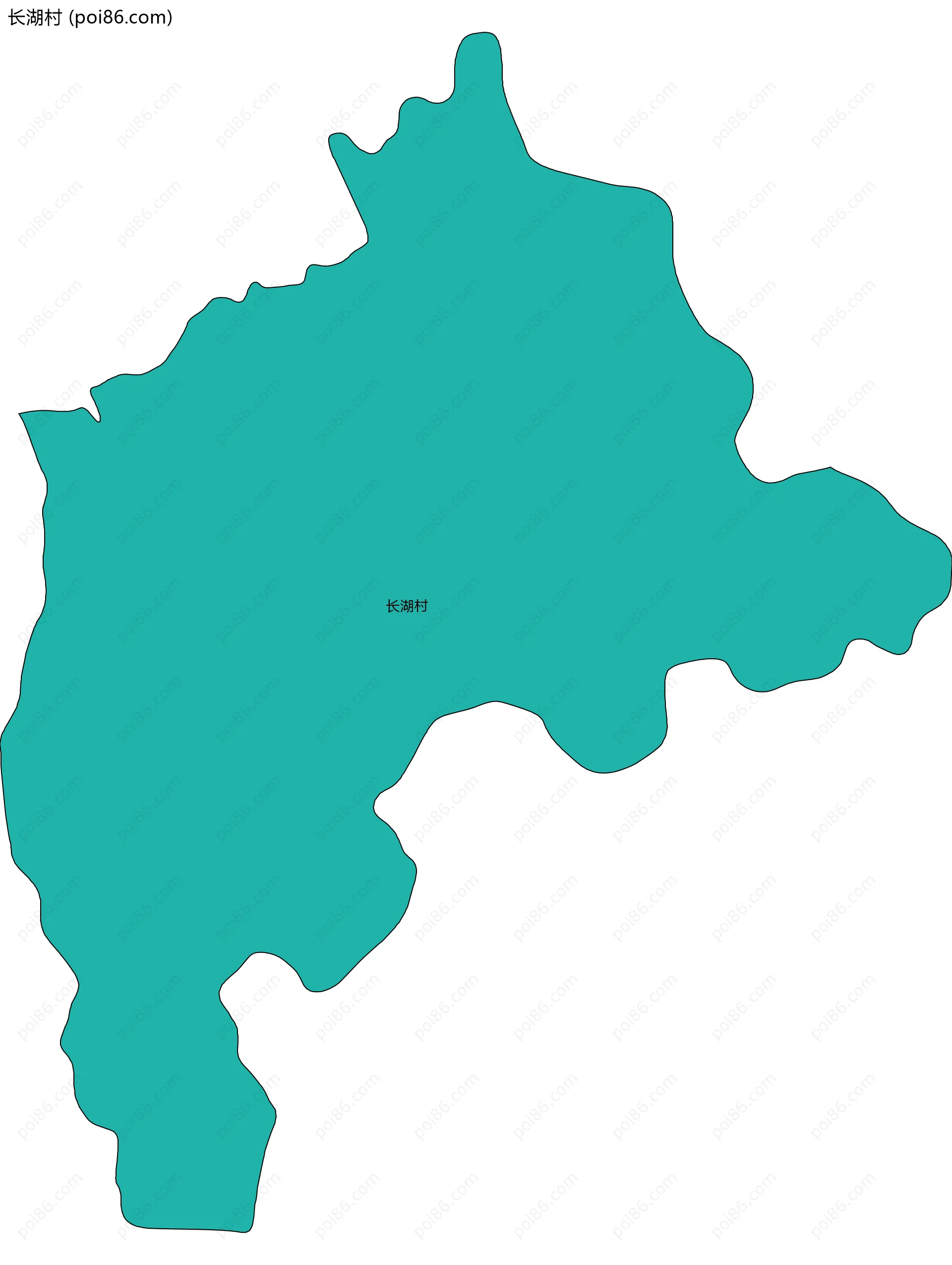 长湖村边界地图