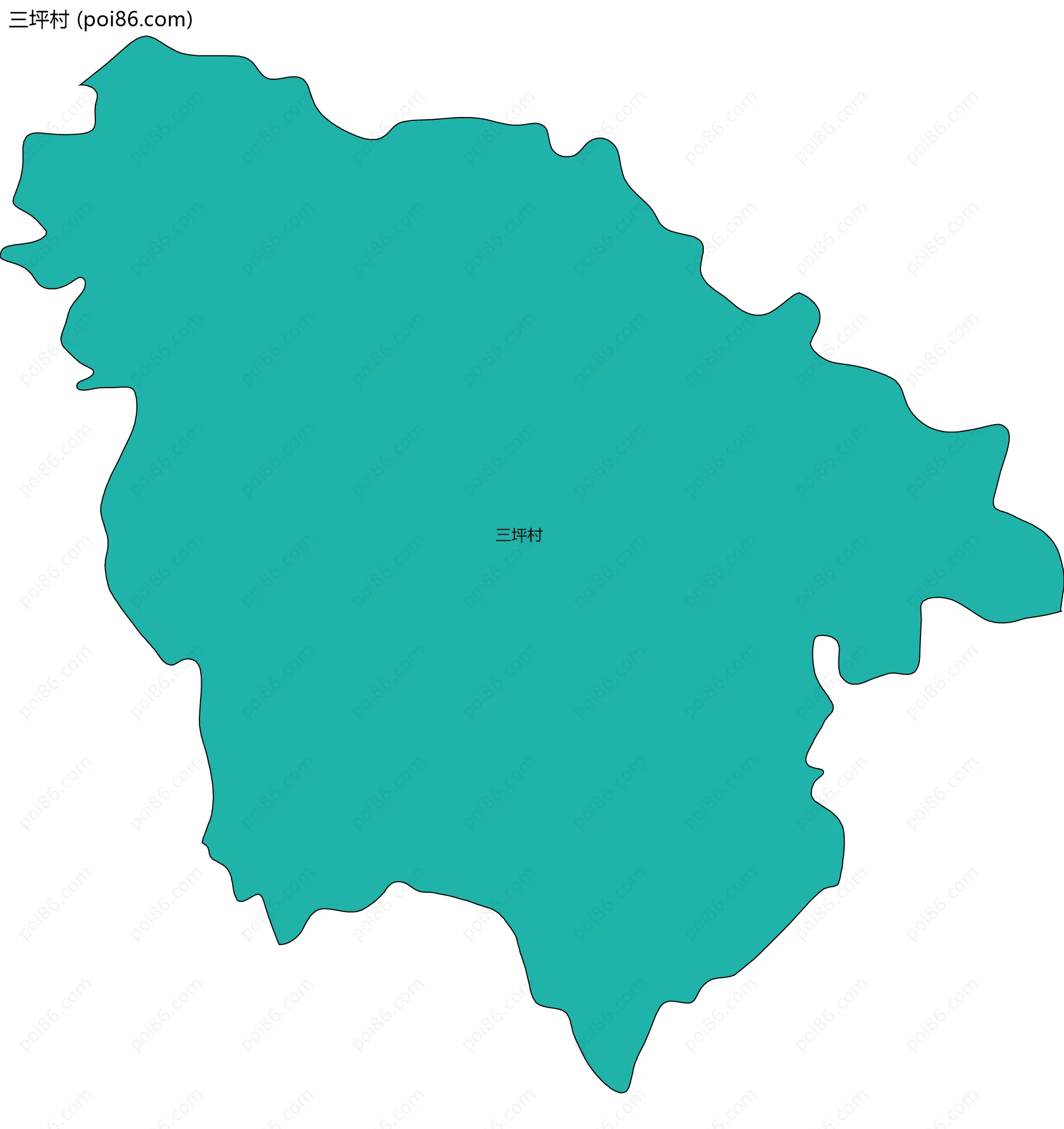 三坪村边界地图