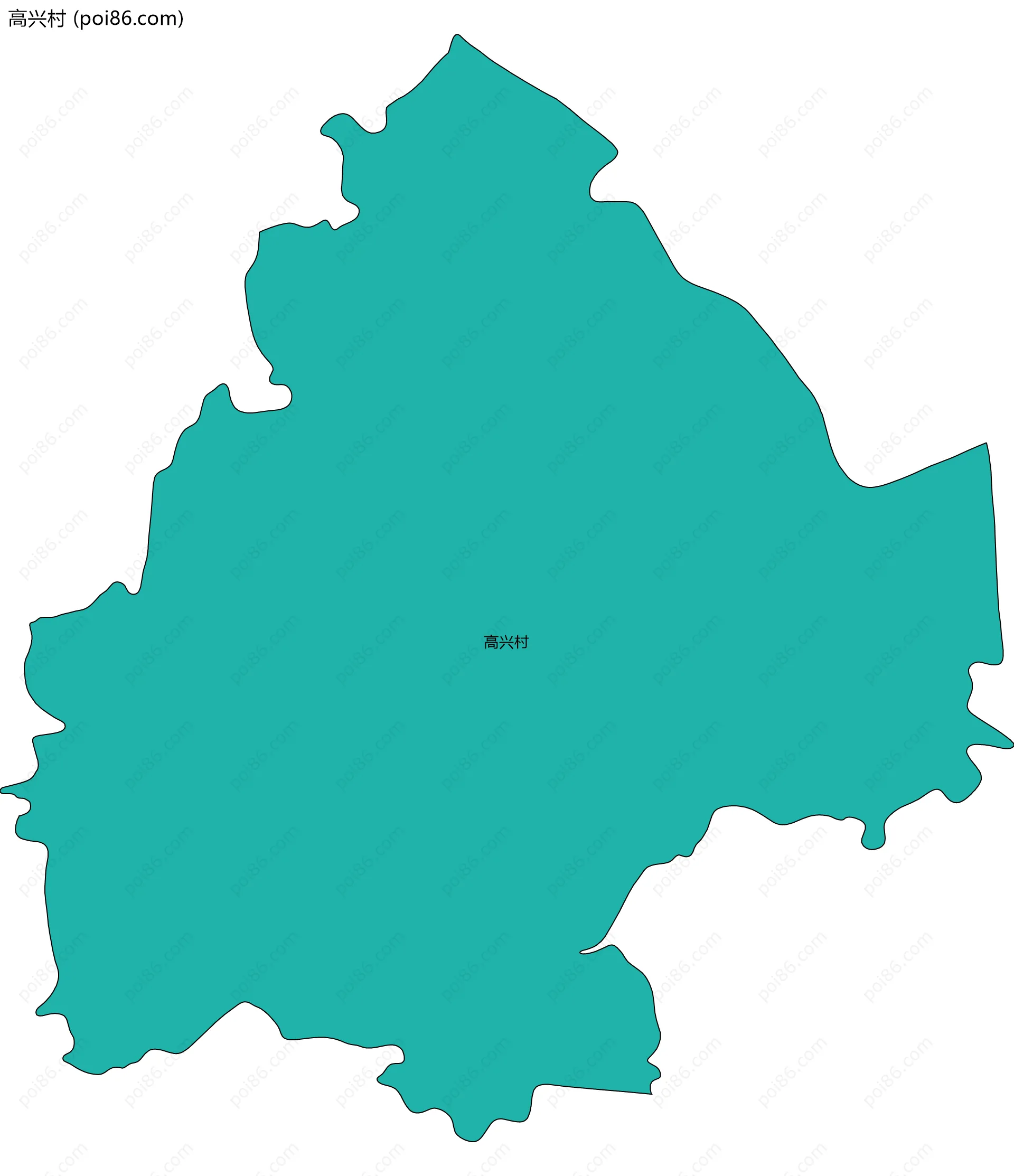 高兴村边界地图