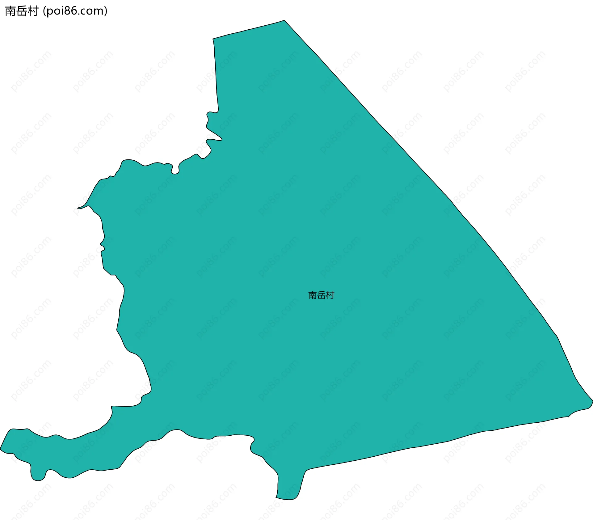 南岳村边界地图