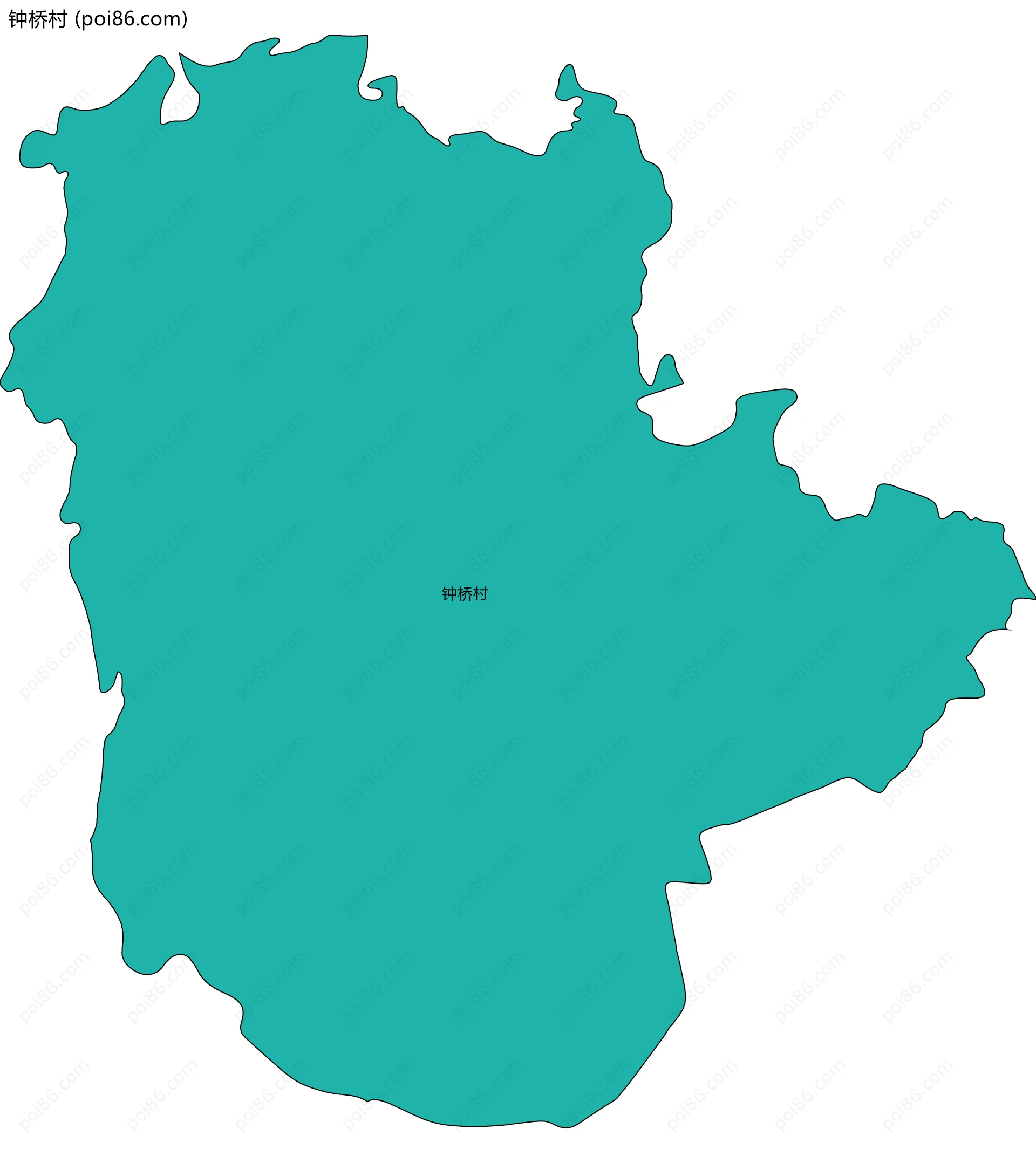 钟桥村边界地图