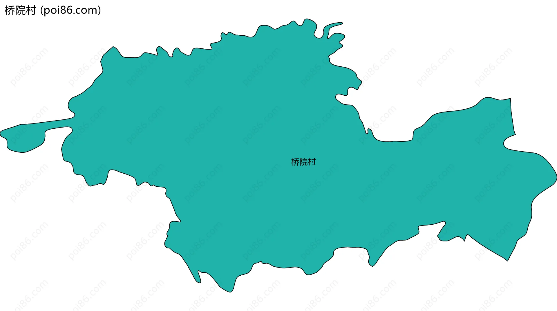 桥院村边界地图