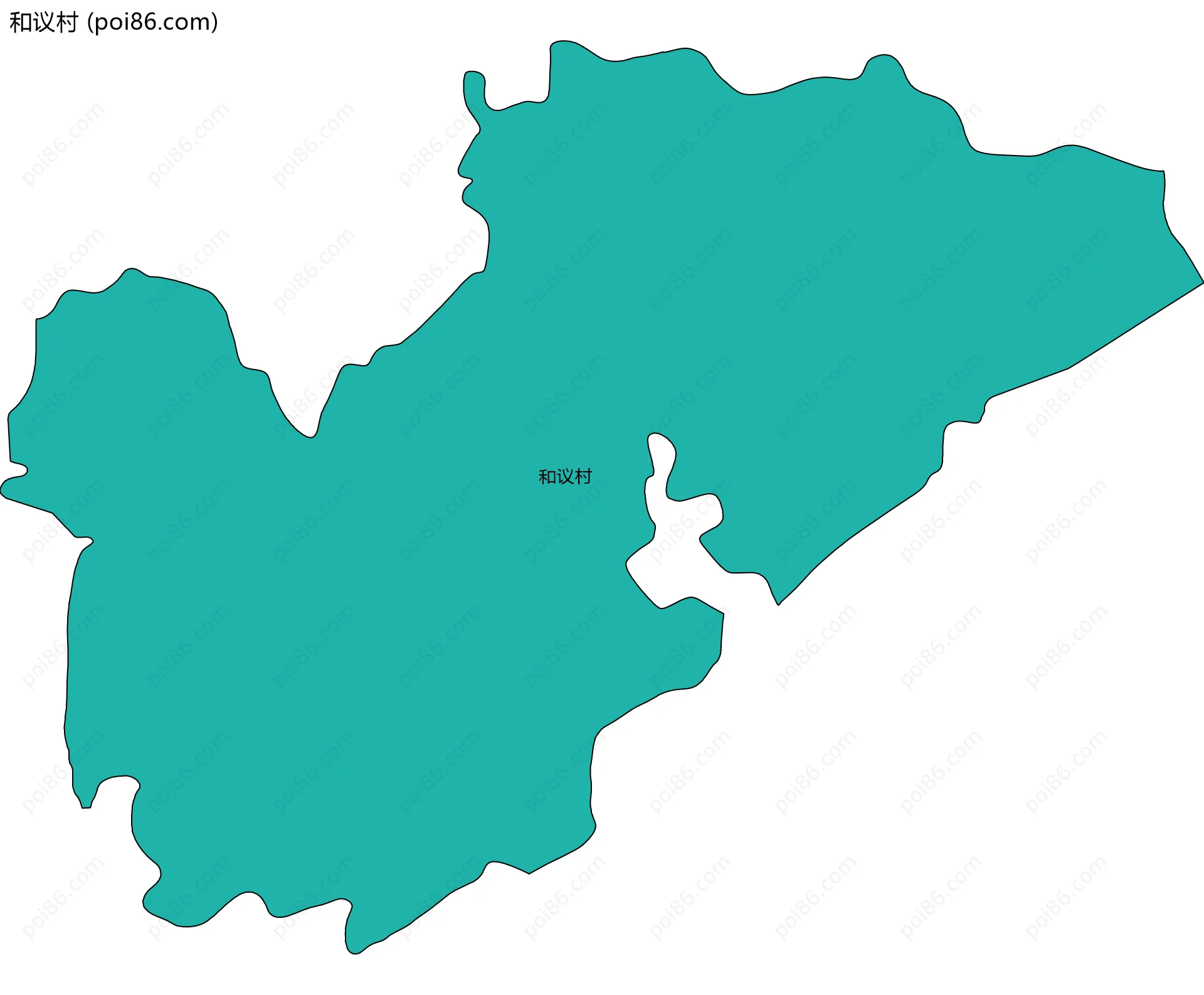 和议村边界地图