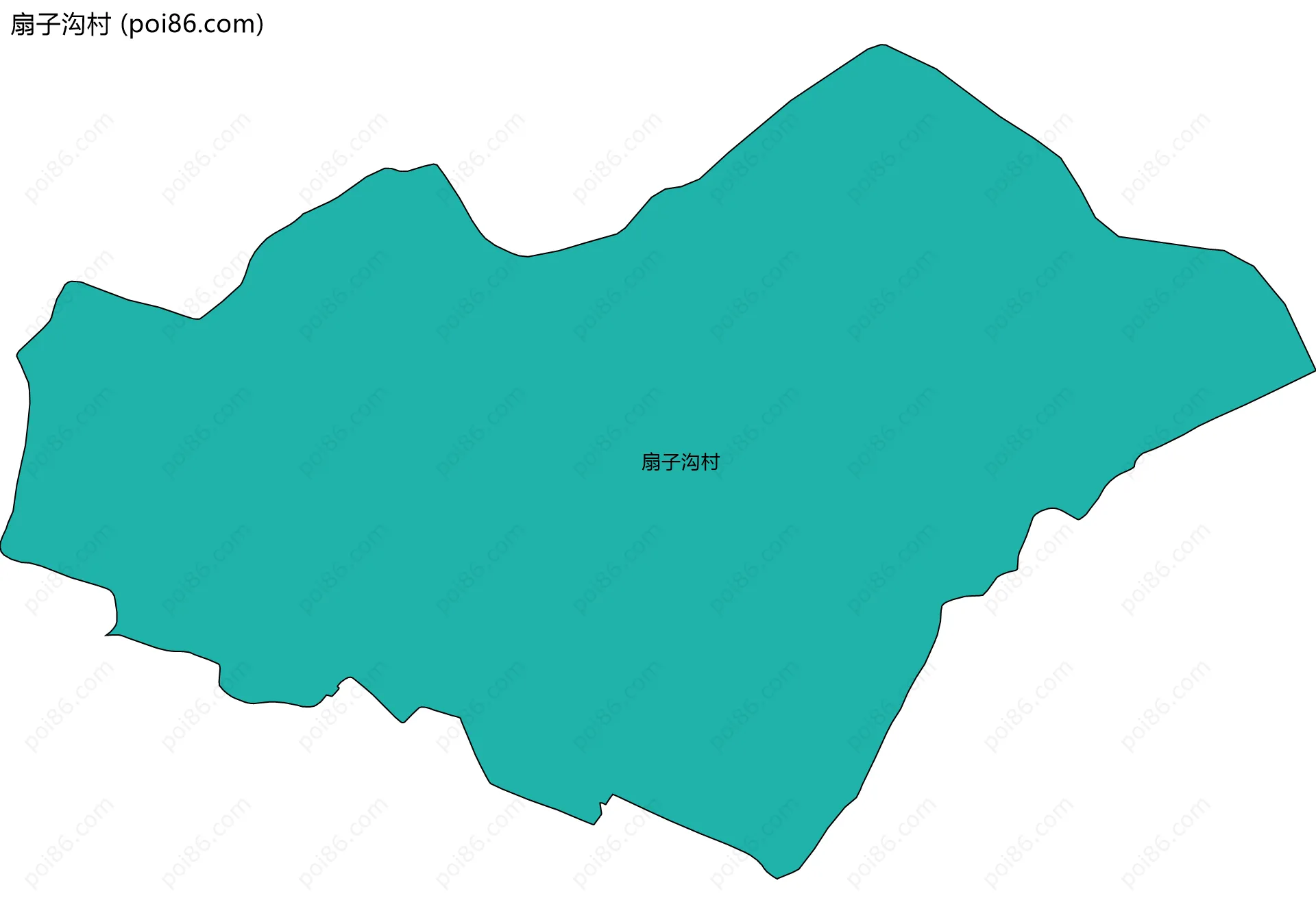 扇子沟村边界地图
