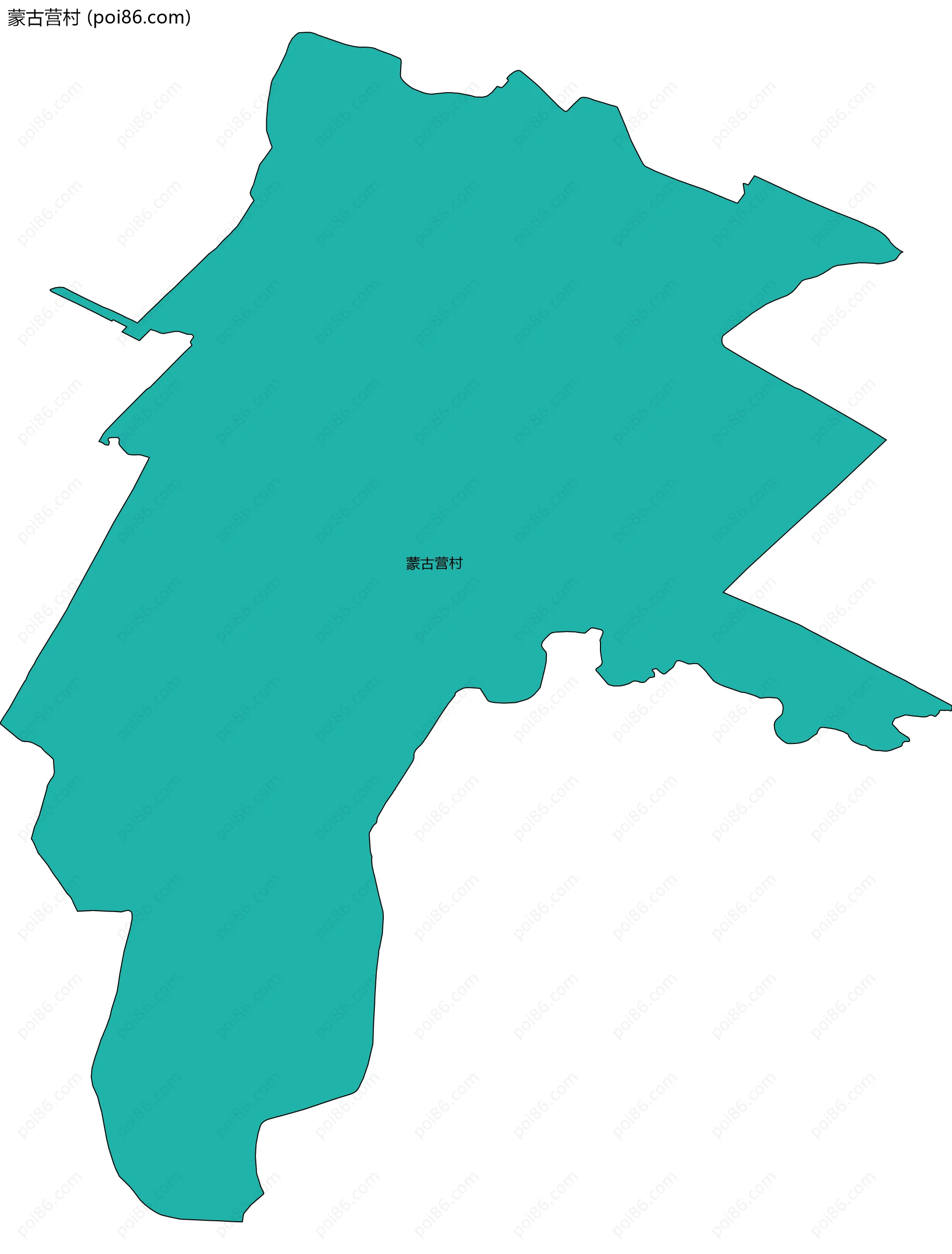 蒙古营村边界地图