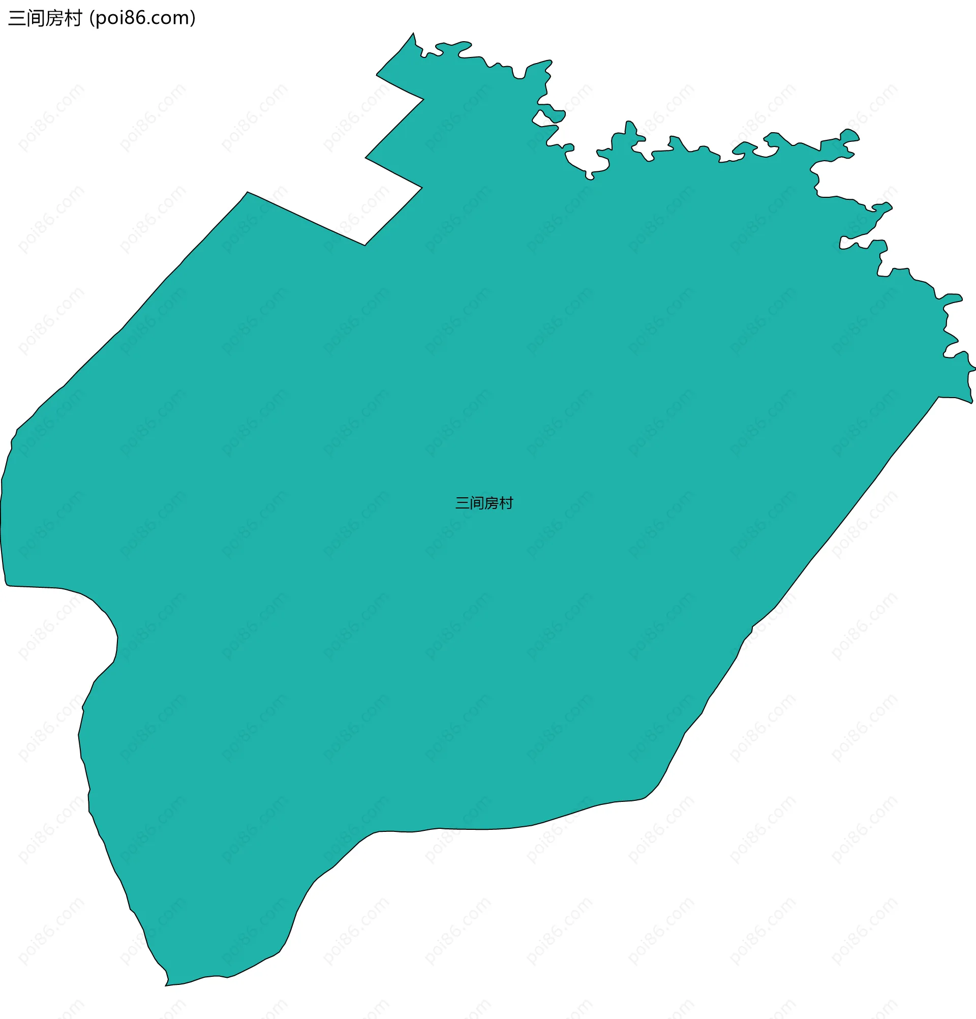 三间房村边界地图