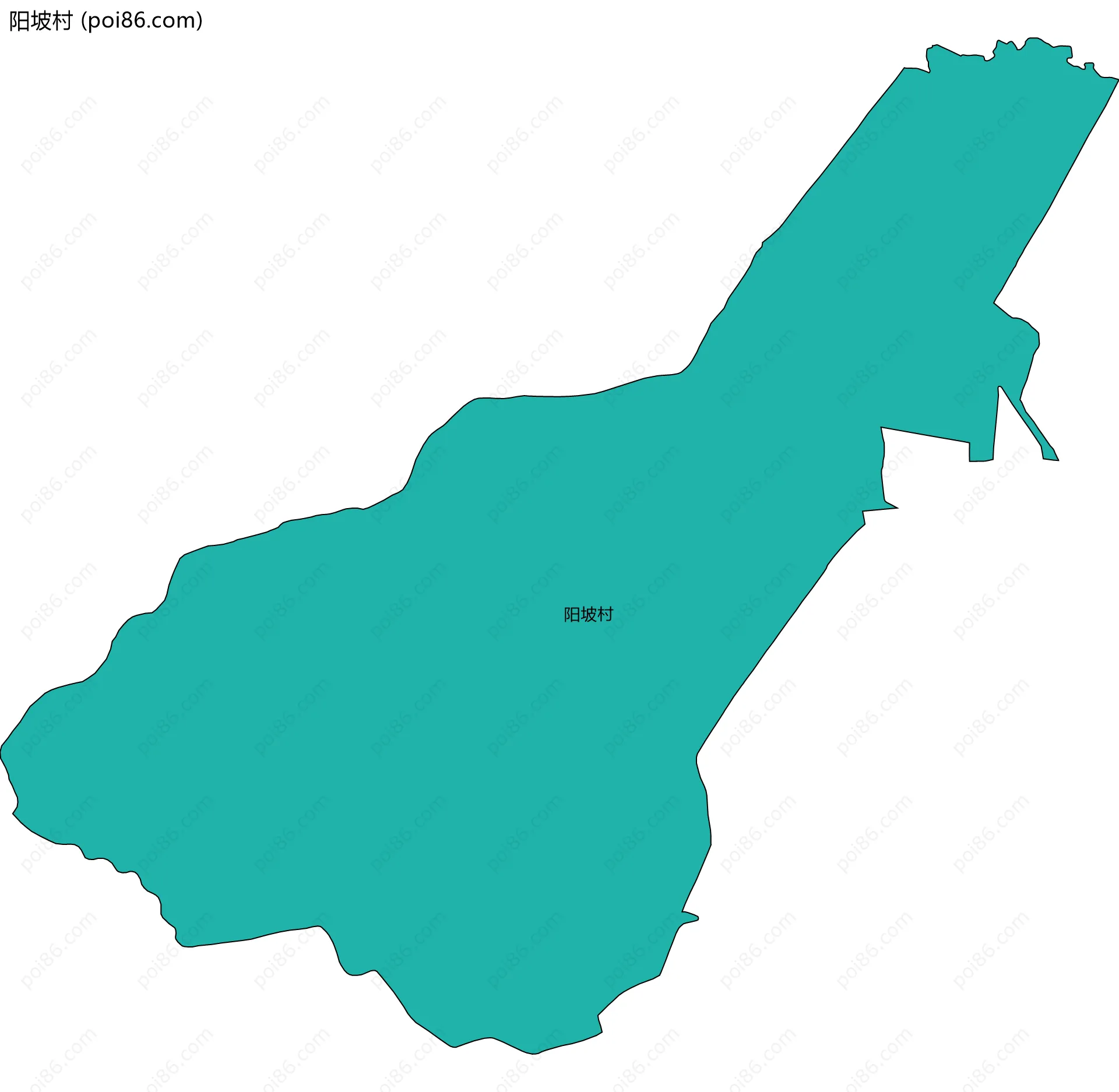 阳坡村边界地图