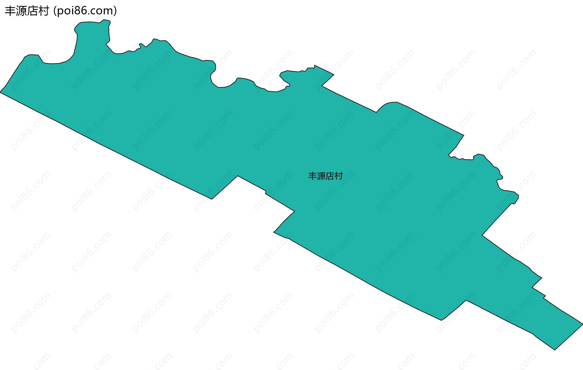 丰源店村边界地图