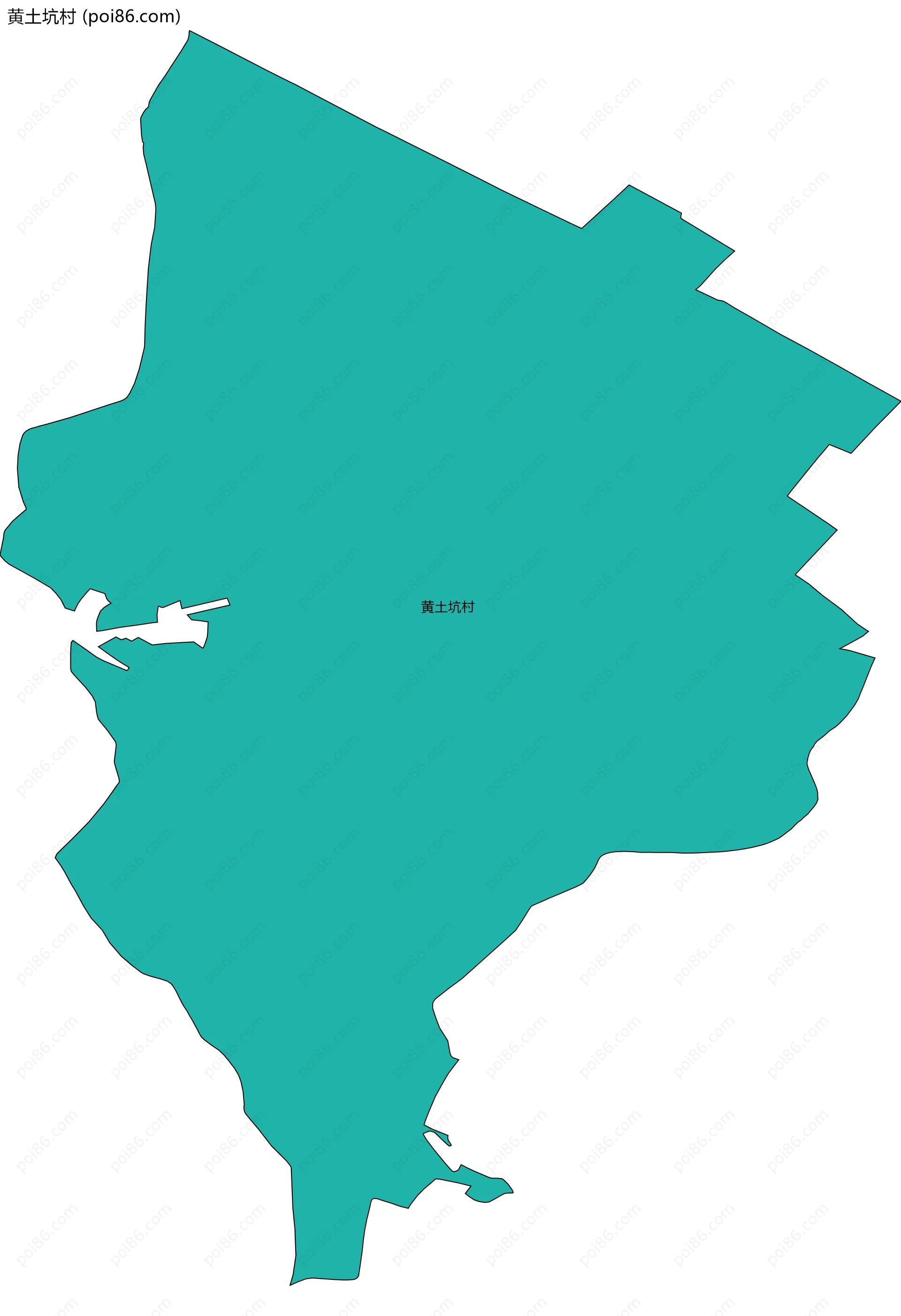 黄土坑村边界地图