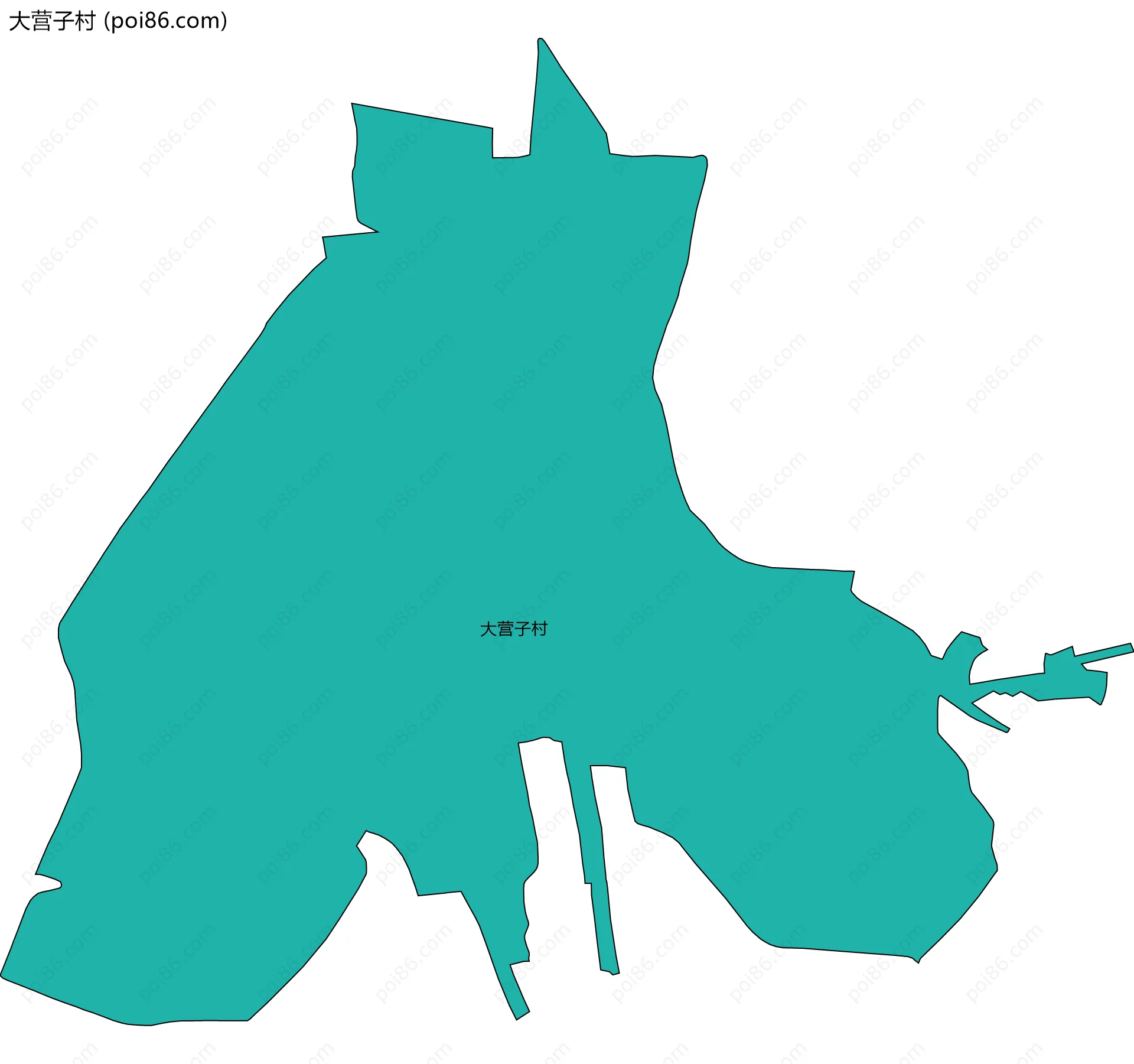 大营子村边界地图