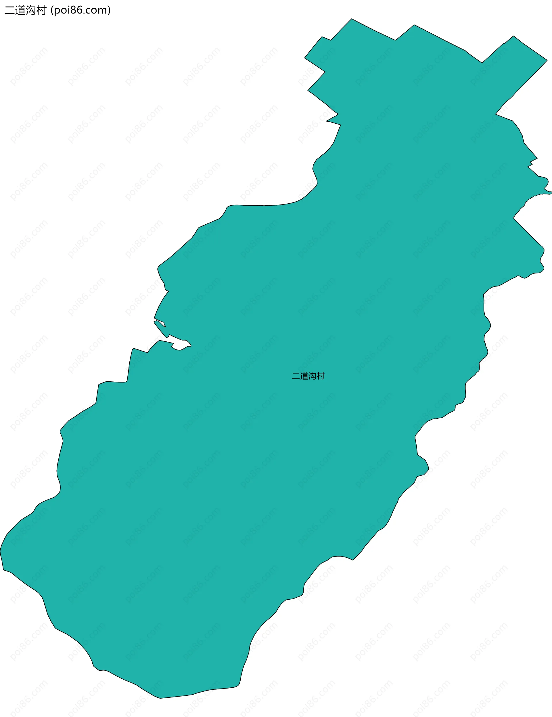 二道沟村边界地图