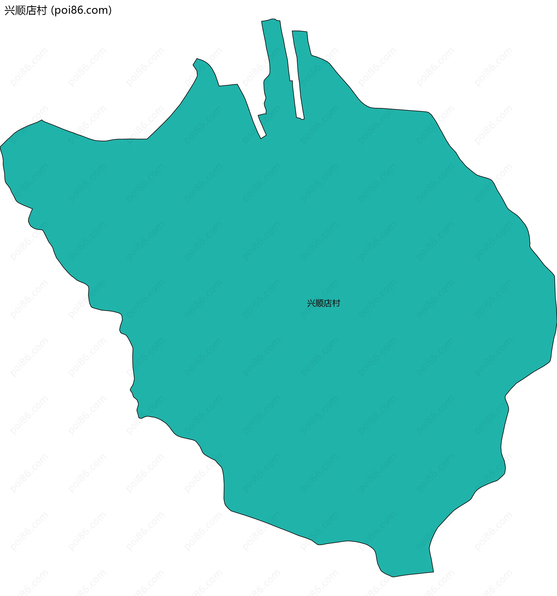 兴顺店村边界地图