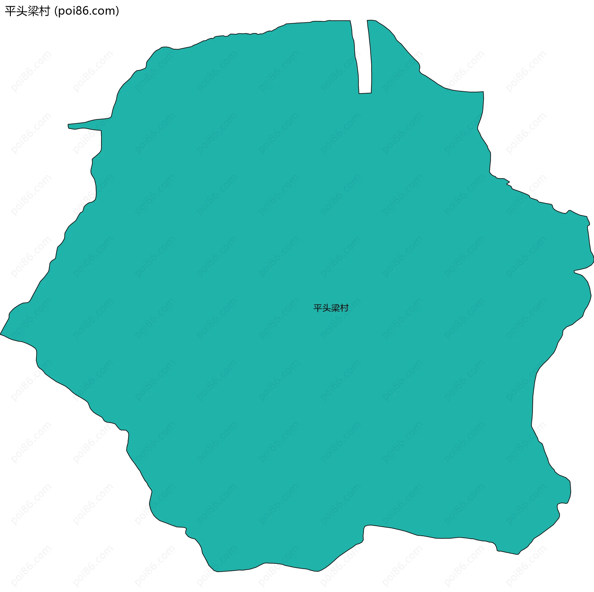 平头梁村边界地图