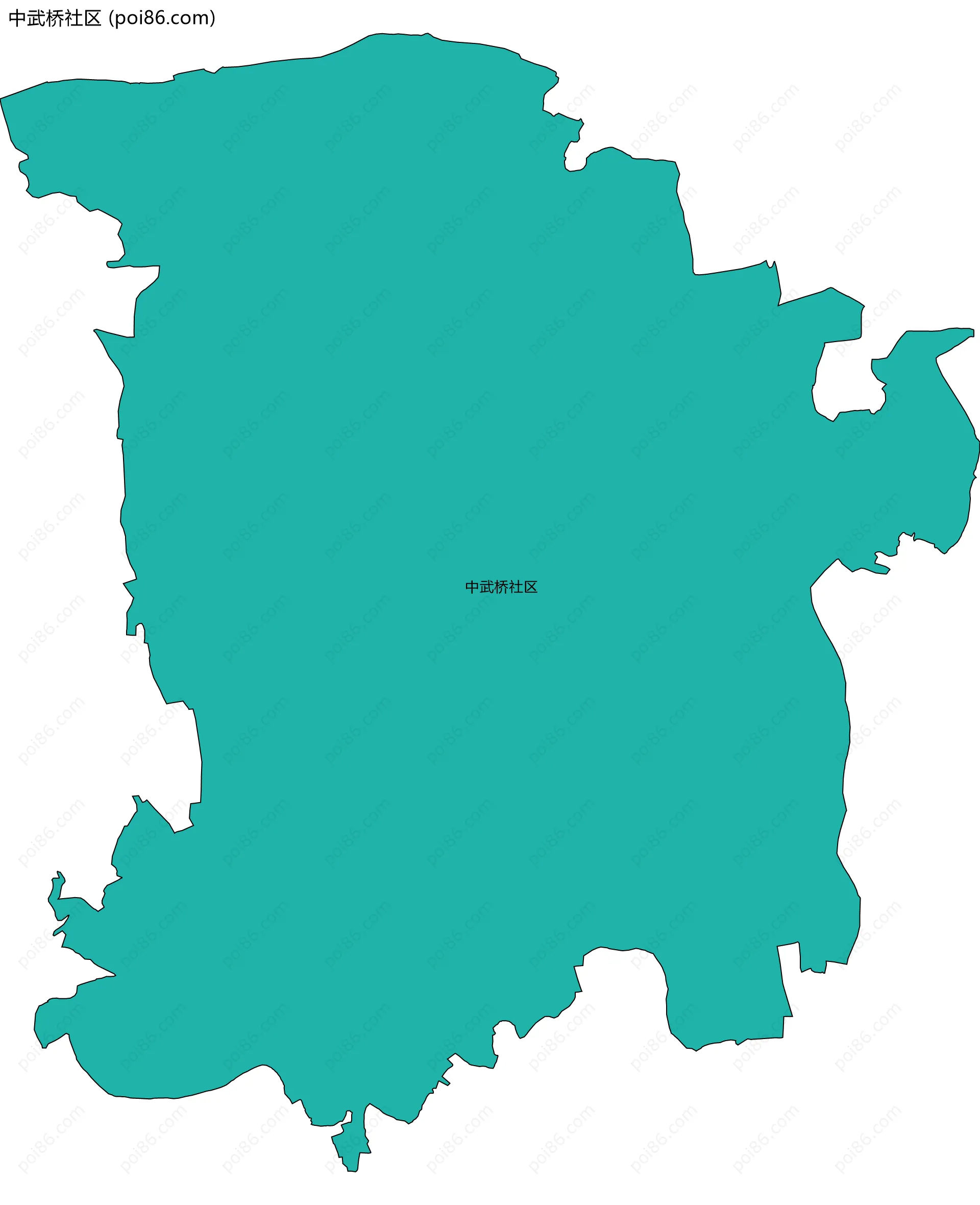中武桥社区边界地图