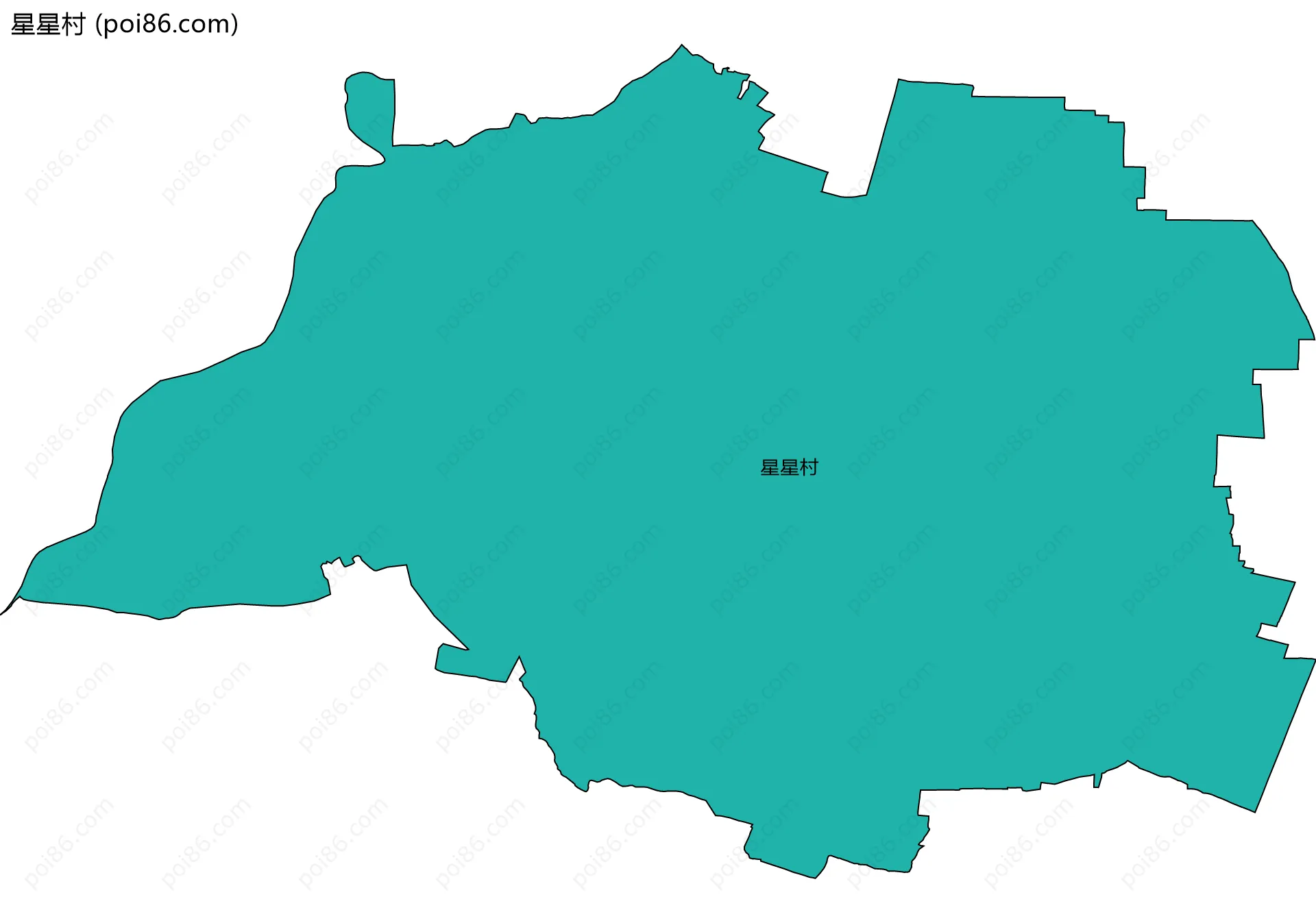 星星村边界地图