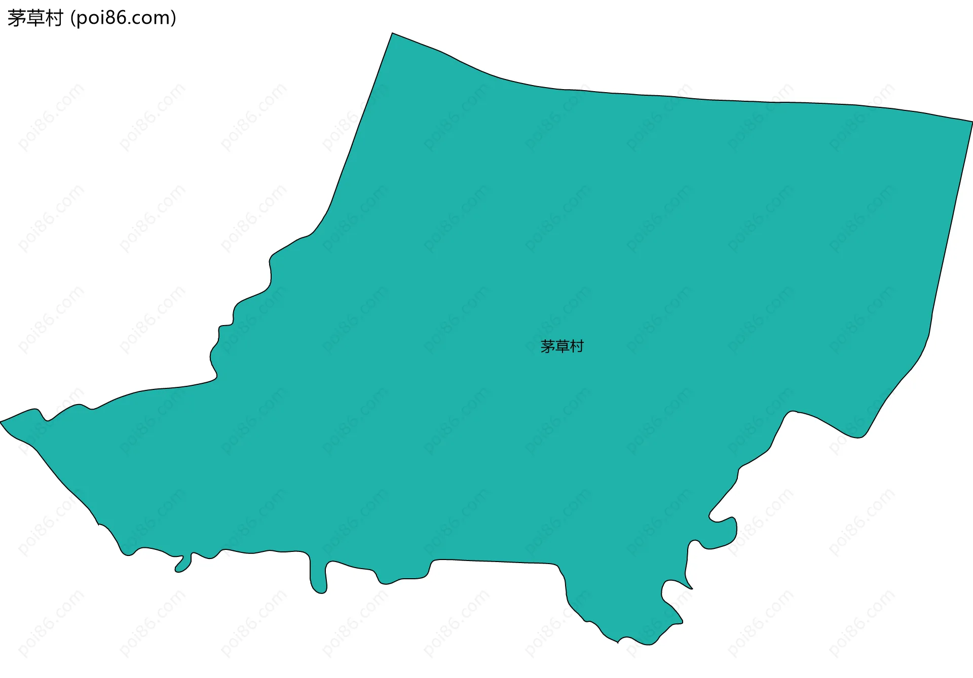 茅草村边界地图
