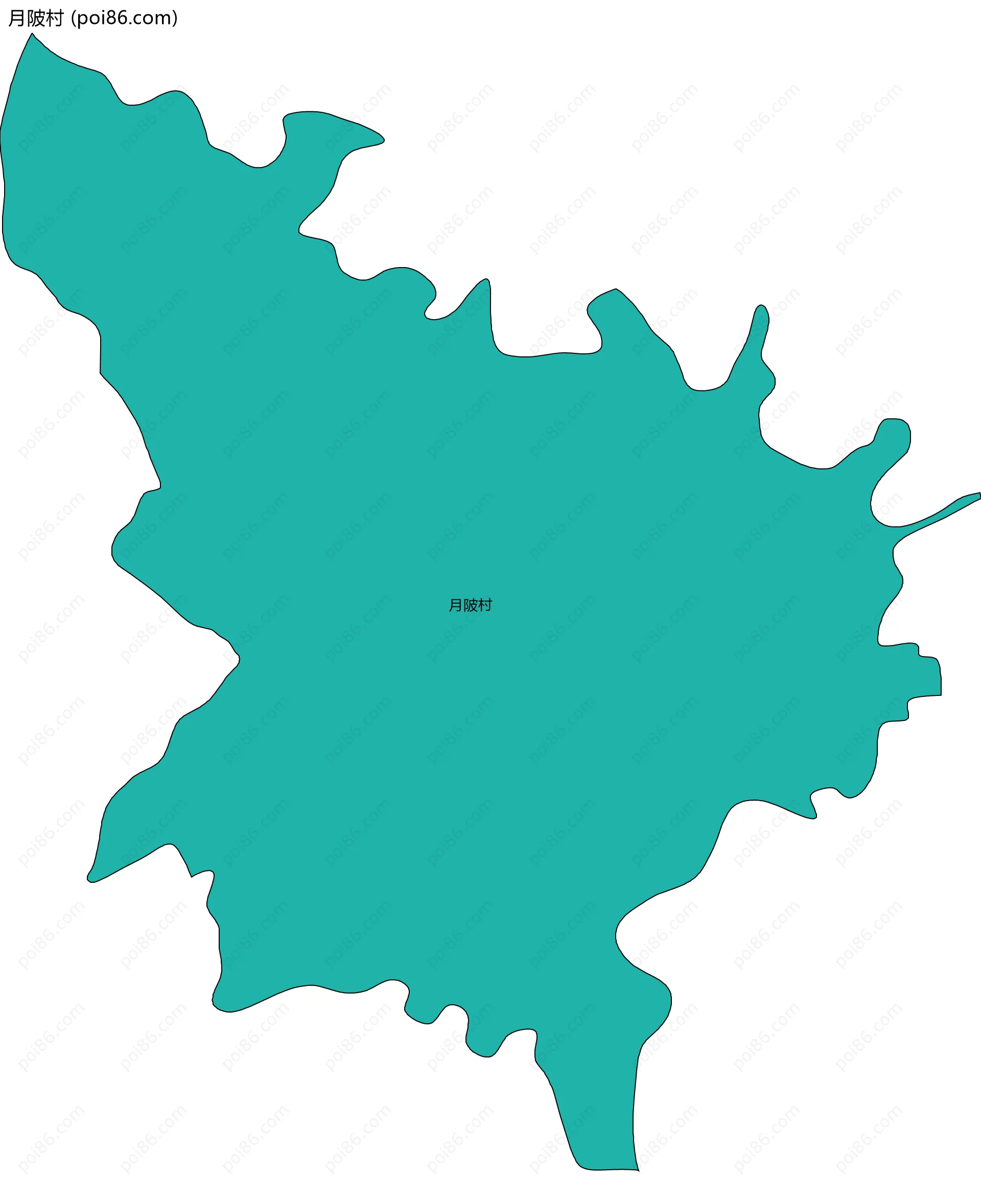 月陂村边界地图