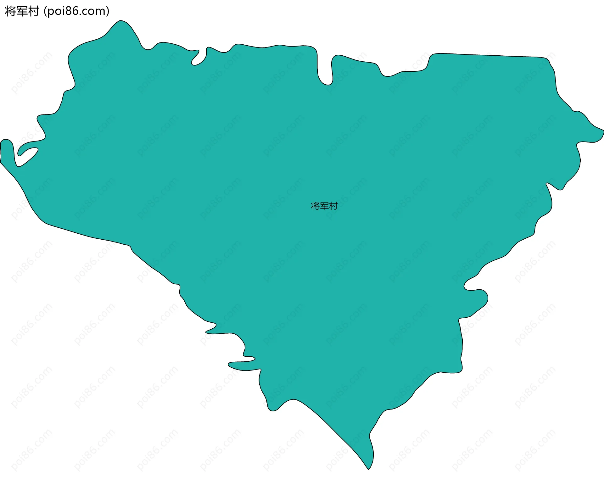 将军村边界地图