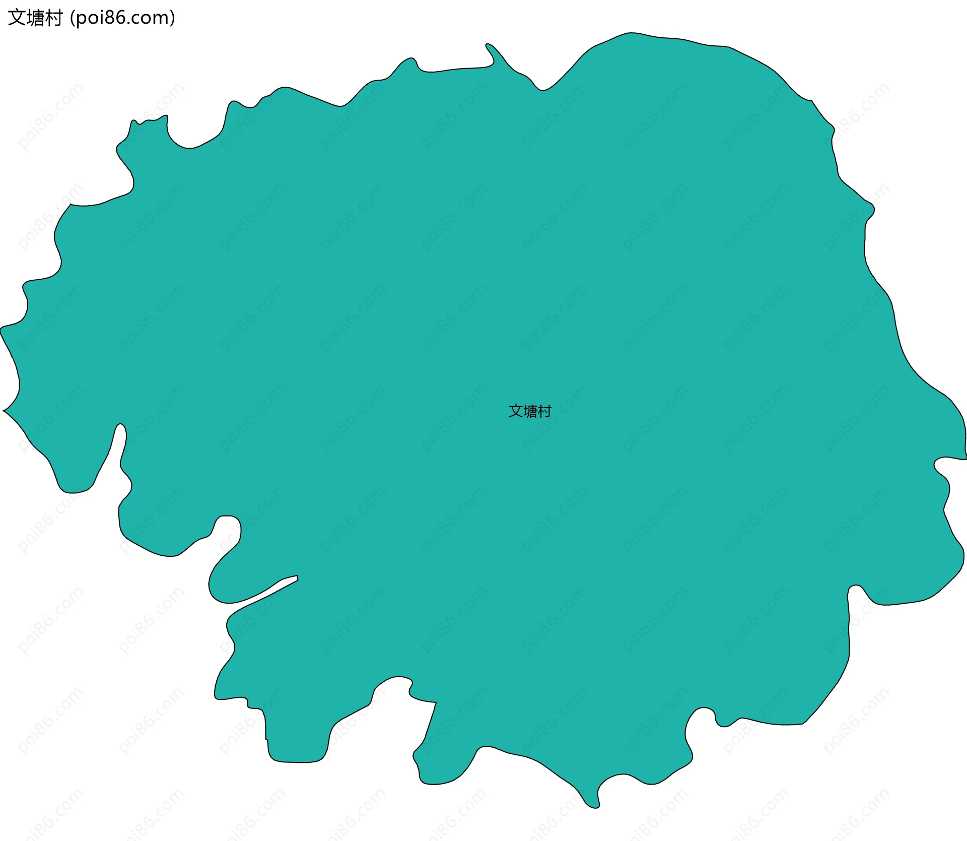 文塘村边界地图