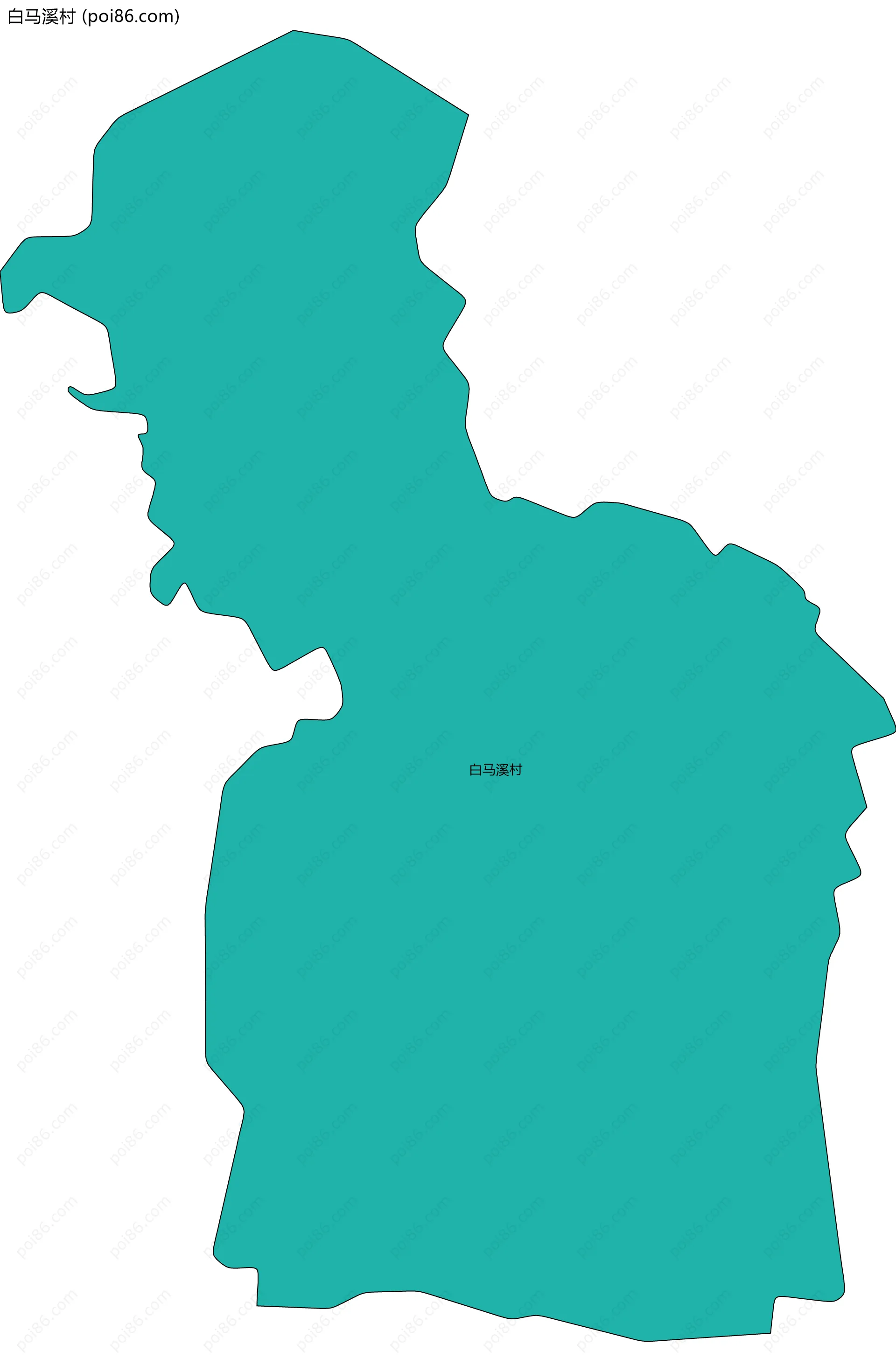 白马溪村边界地图