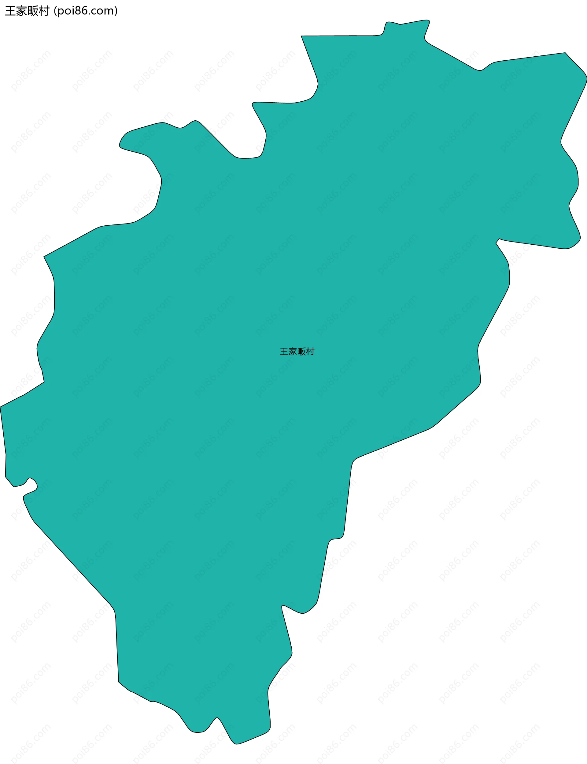 王家畈村边界地图