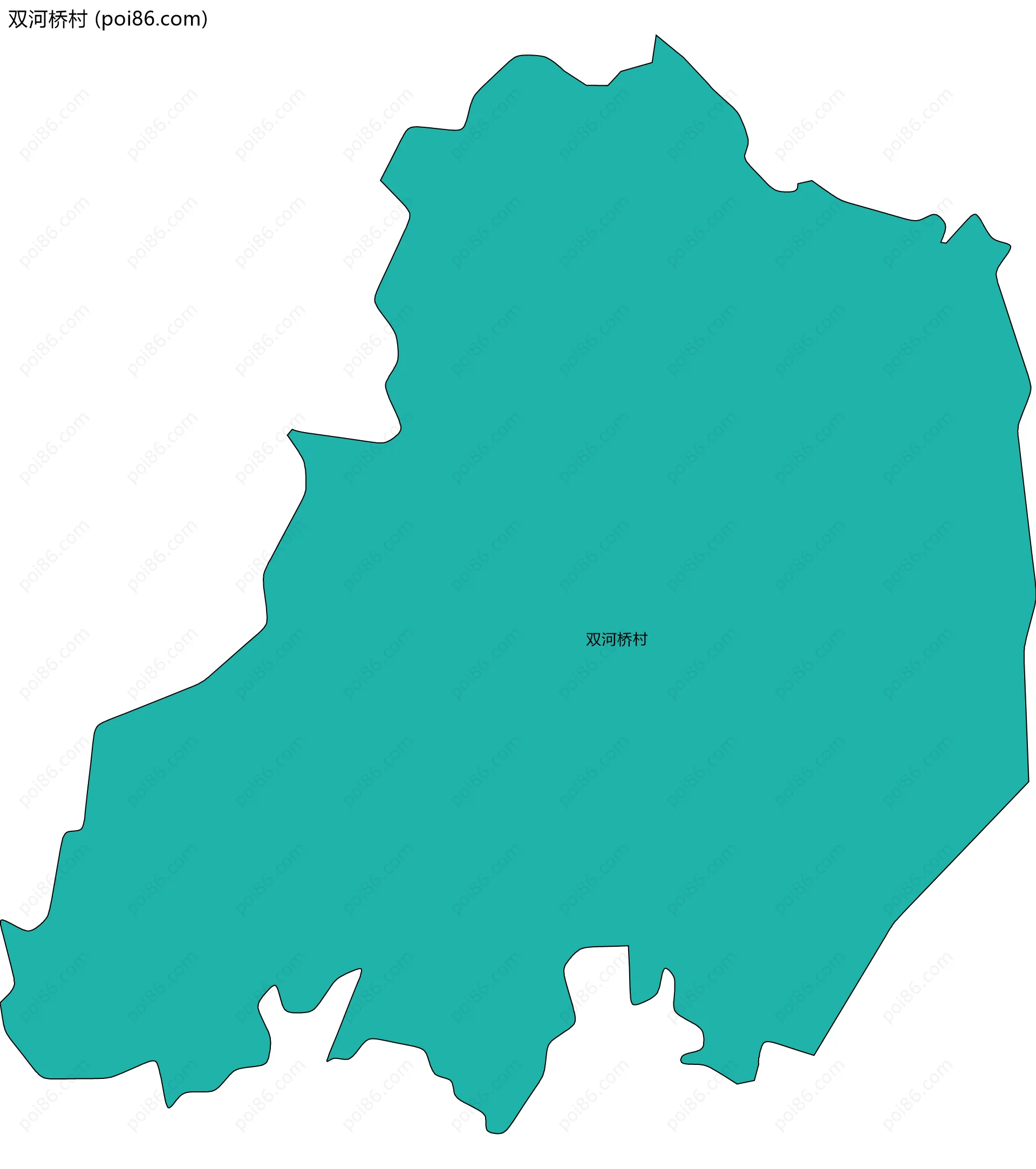 双河桥村边界地图