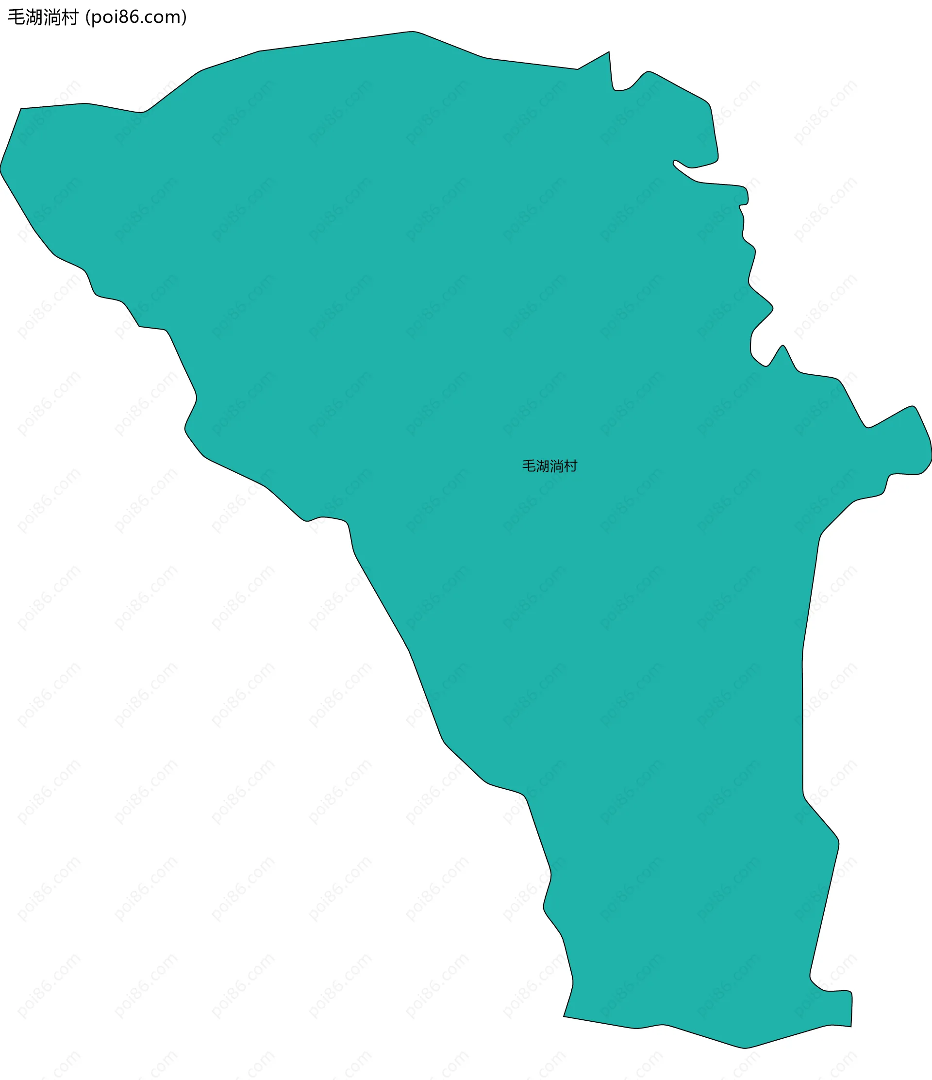 毛湖淌村边界地图