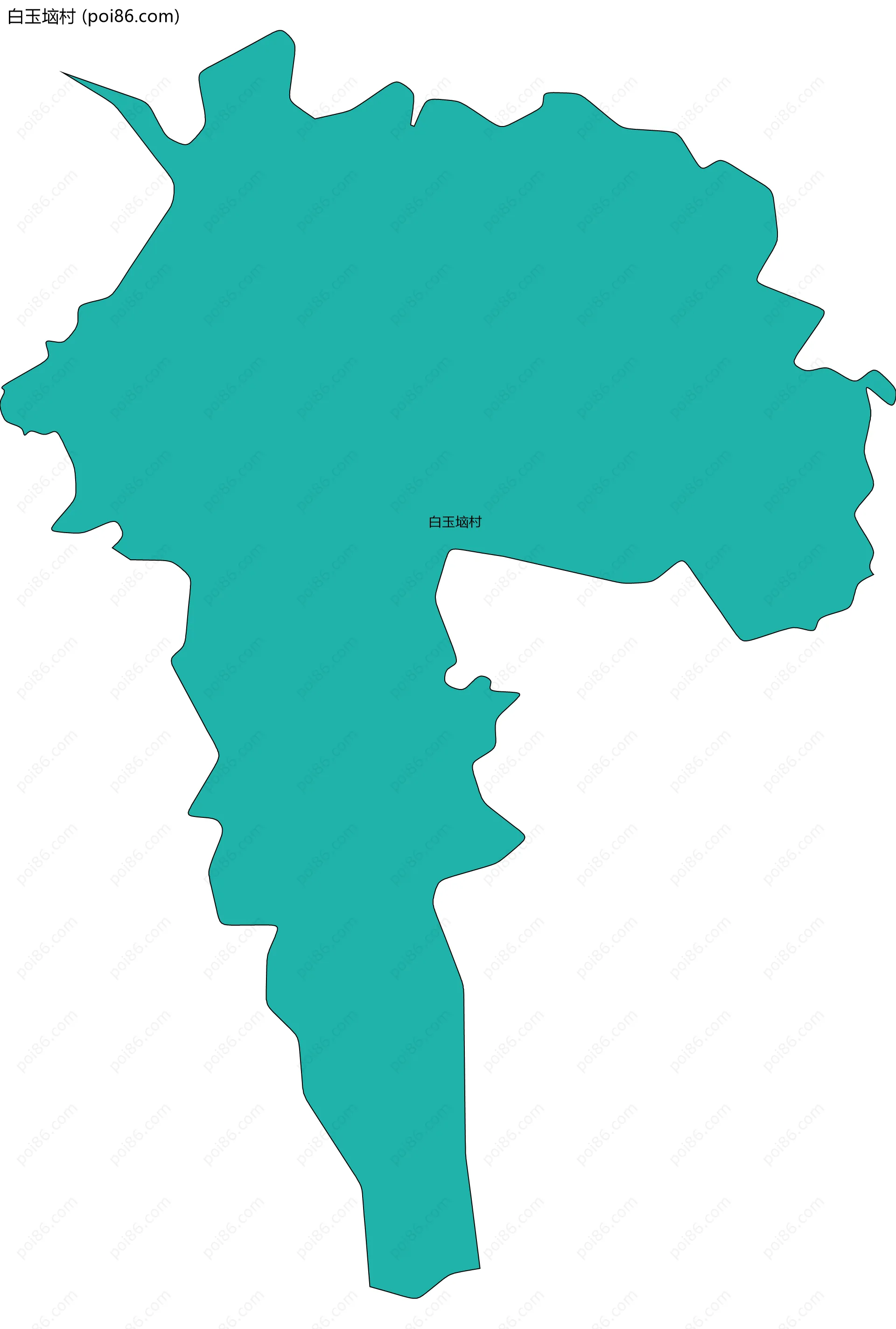 白玉垴村边界地图