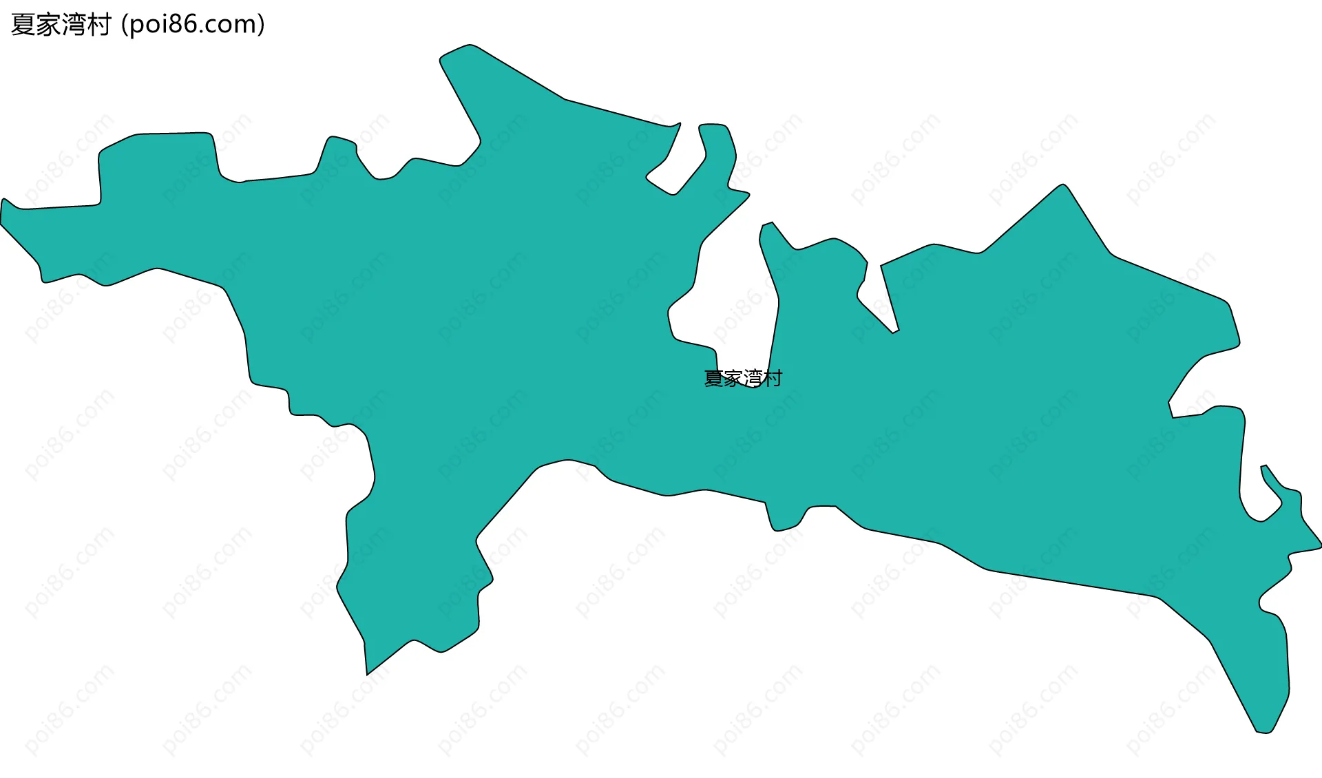 夏家湾村边界地图