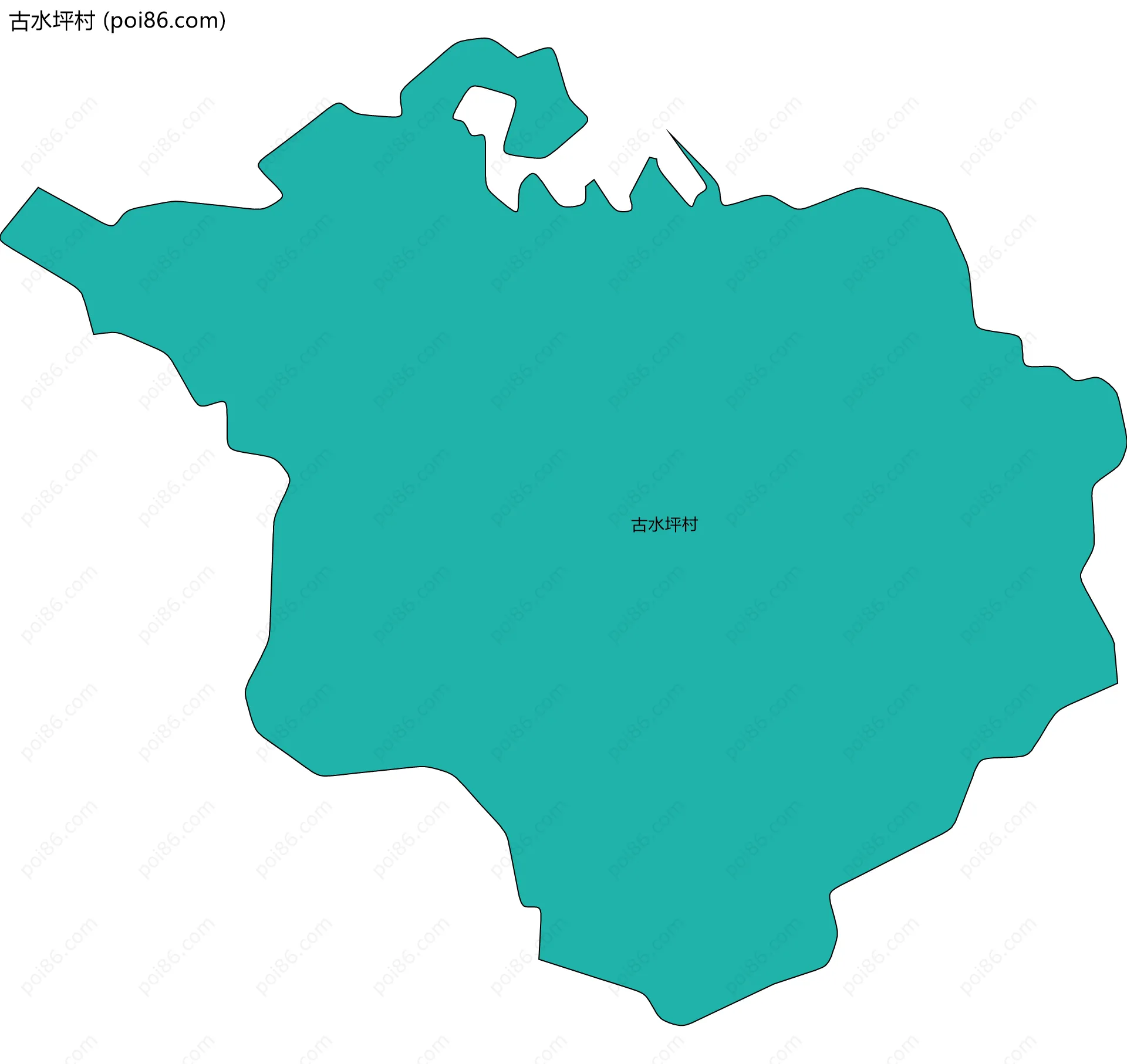 古水坪村边界地图