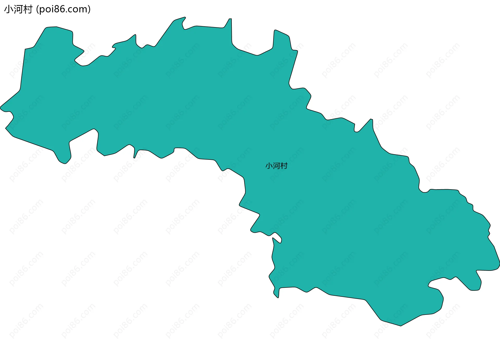 小河村边界地图