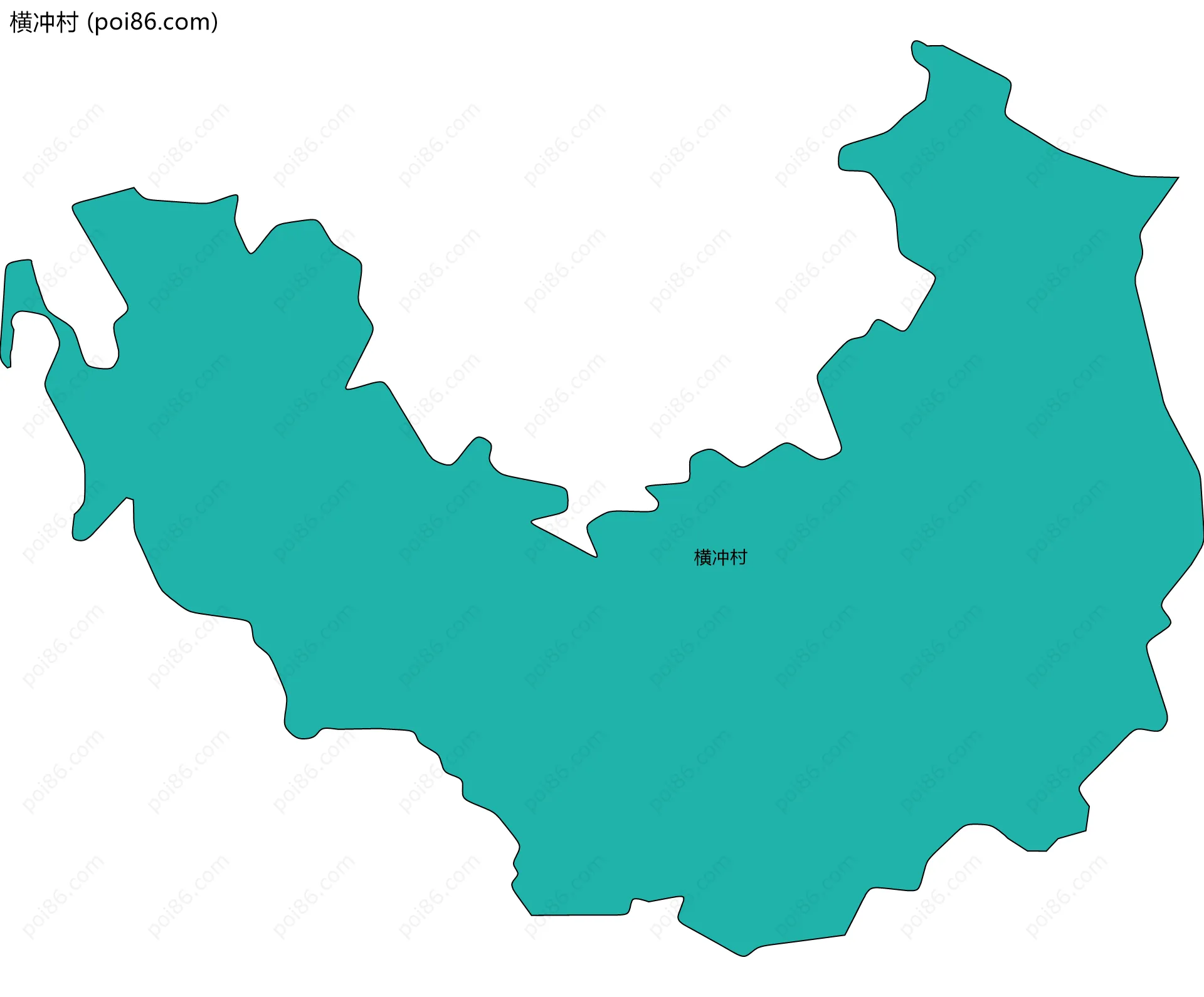 横冲村边界地图