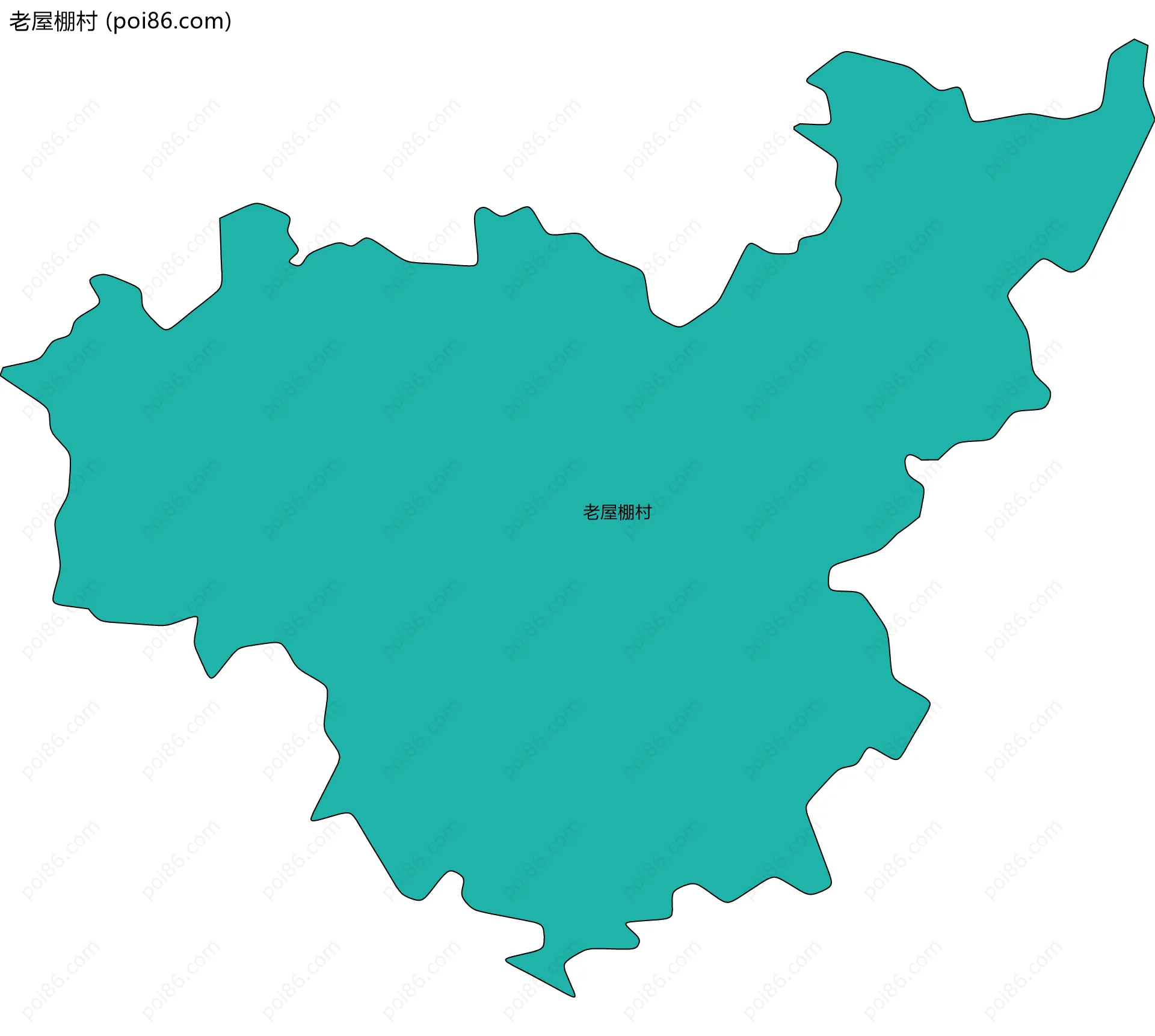 老屋棚村边界地图