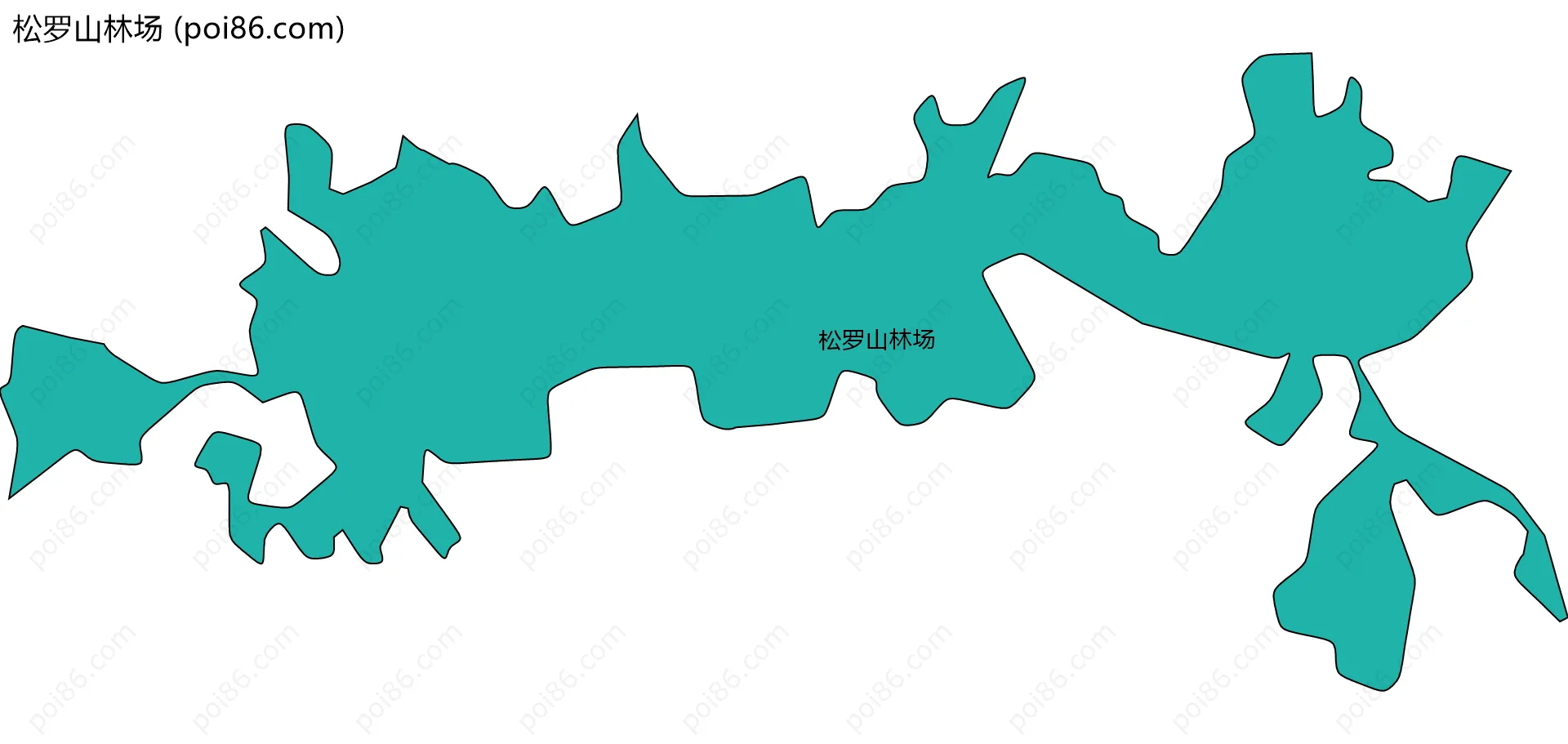 松罗山林场边界地图